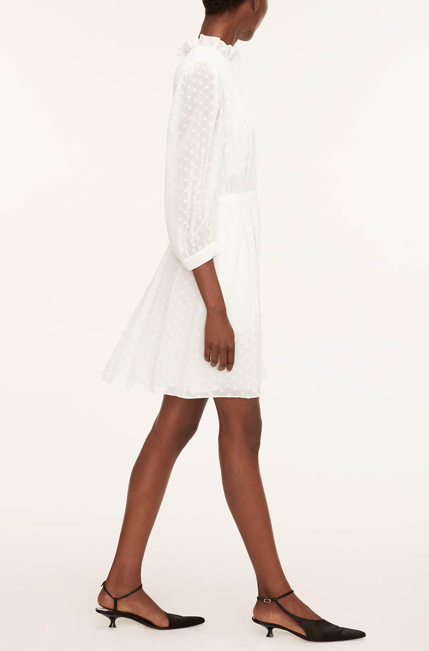 Clip-Dot Shirt Dress in Snow by Rebecca Taylor