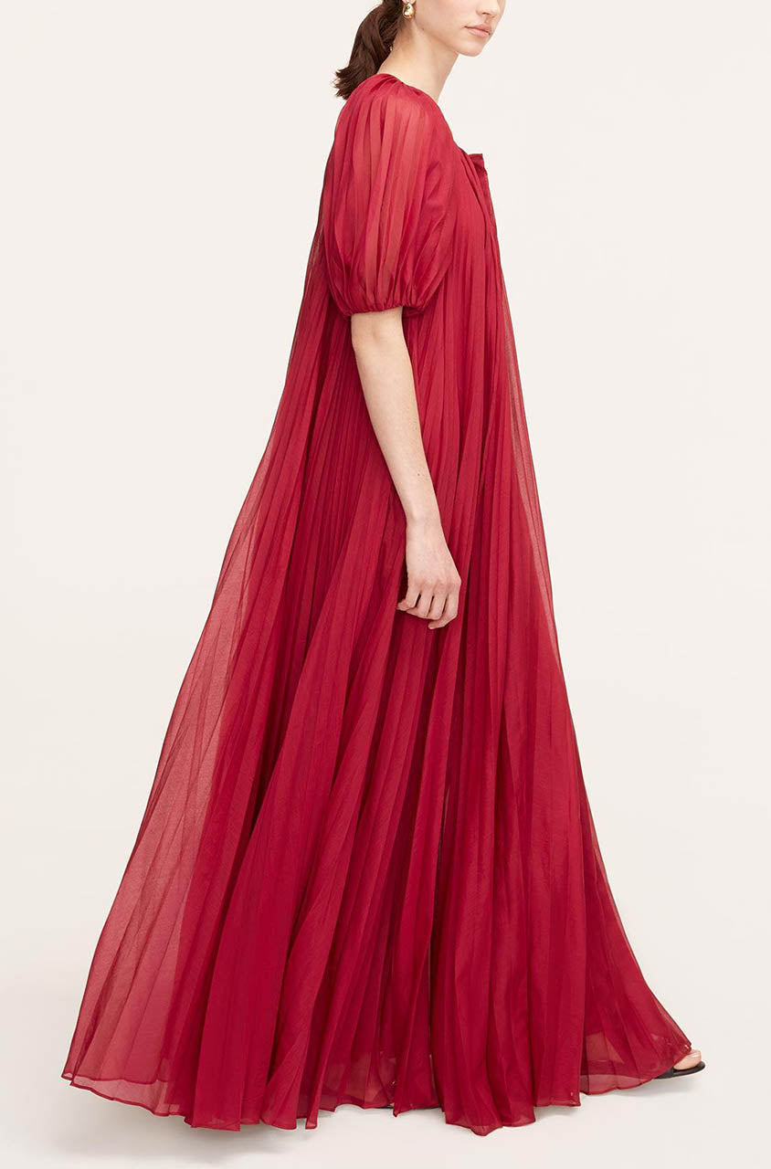 Sunburst Pleat Dress in Hibiscus by Rebecca Taylor