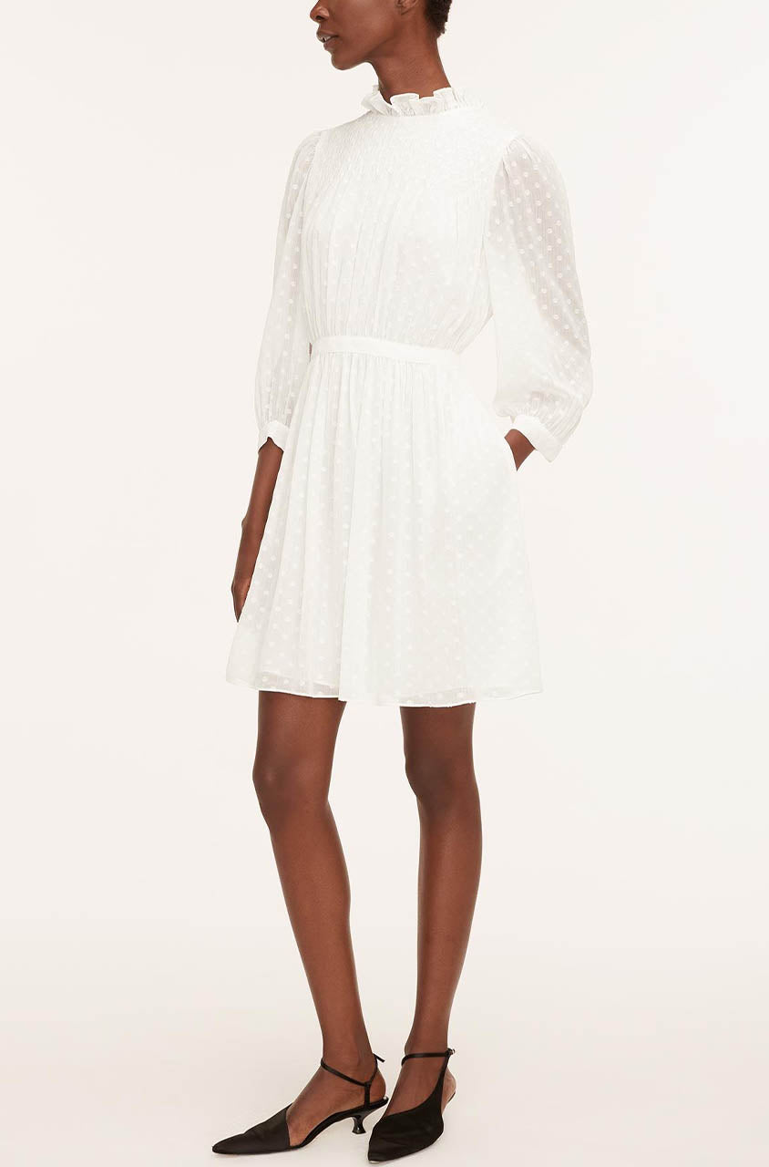 Clip-Dot Shirt Dress in Snow by Rebecca Taylor