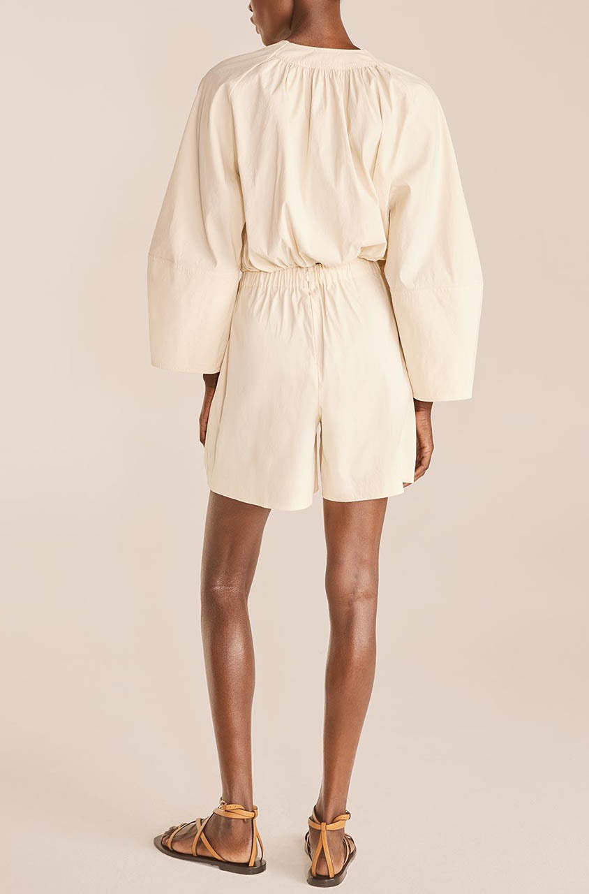 Poplin Skort in Eggshell by Rebecca Taylor
