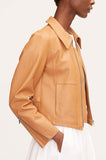 Ladies Pebbled Leather Moto