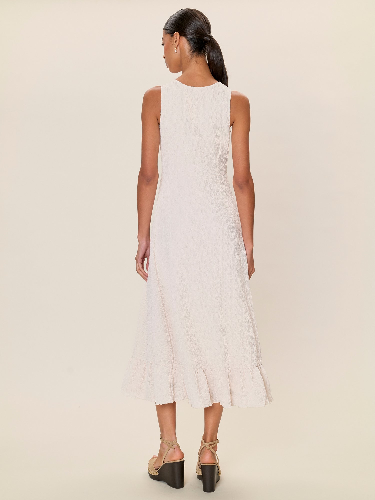 Taryn Knit Dress in Cream by Rebecca Taylor