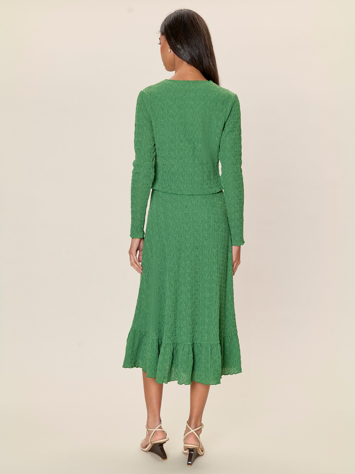 Taryn Knit Cardigan in Forest Green by Rebecca Taylor