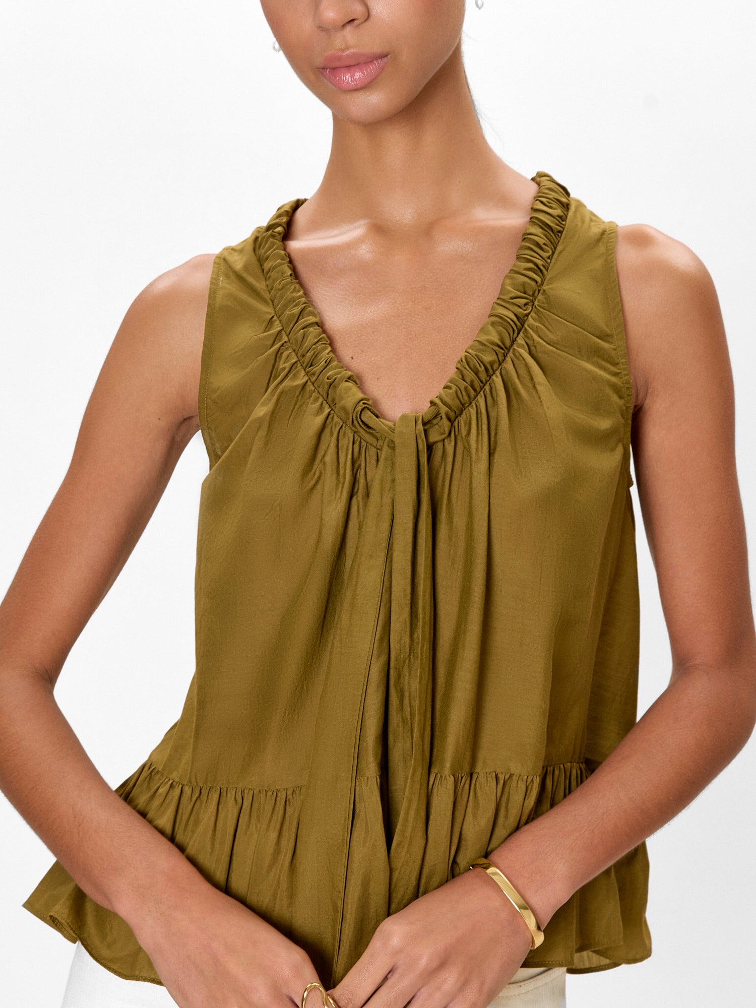 Lilou Tank in Leaf Green by Rebecca Taylor