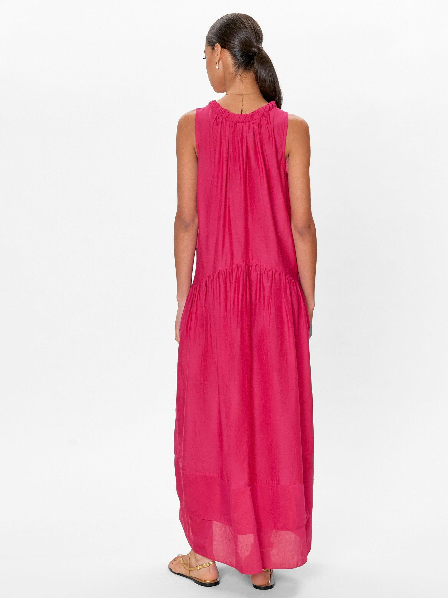 Lilou Sleeveless Dress in Fuchsia by Rebecca Taylor