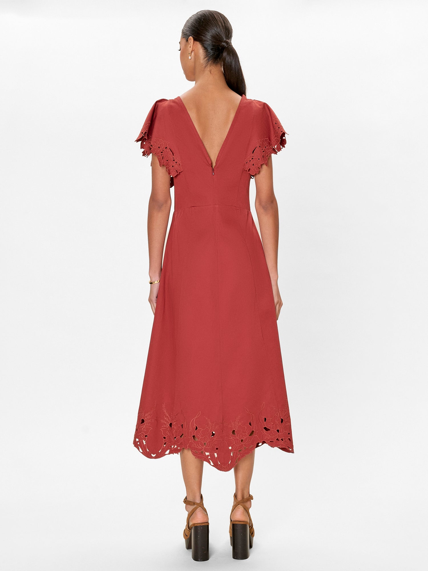 Rachelle Dress in Burnt Sienna by Rebecca Taylor