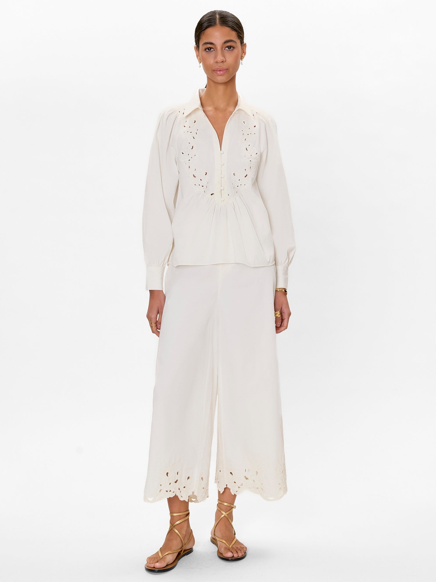 Rachelle Pant in Ivory by Rebecca Taylor