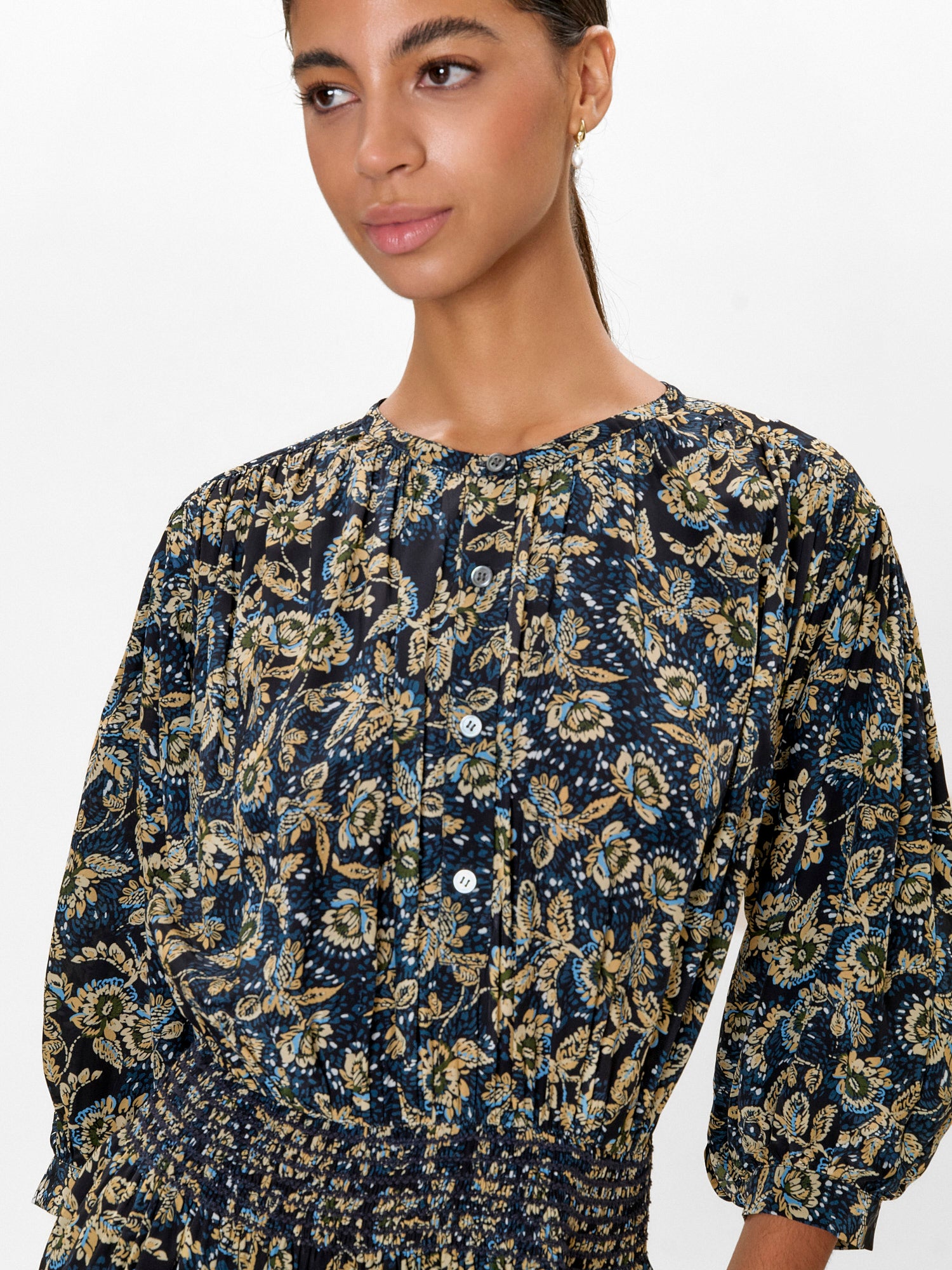 Charlene Dress in Navy Multi by Rebecca Taylor