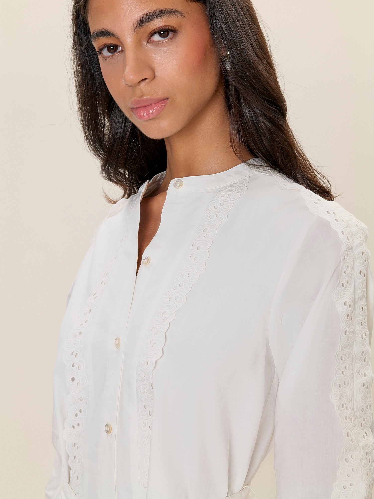 Lorelai Tunic Dress in Ivory by Rebecca Taylor