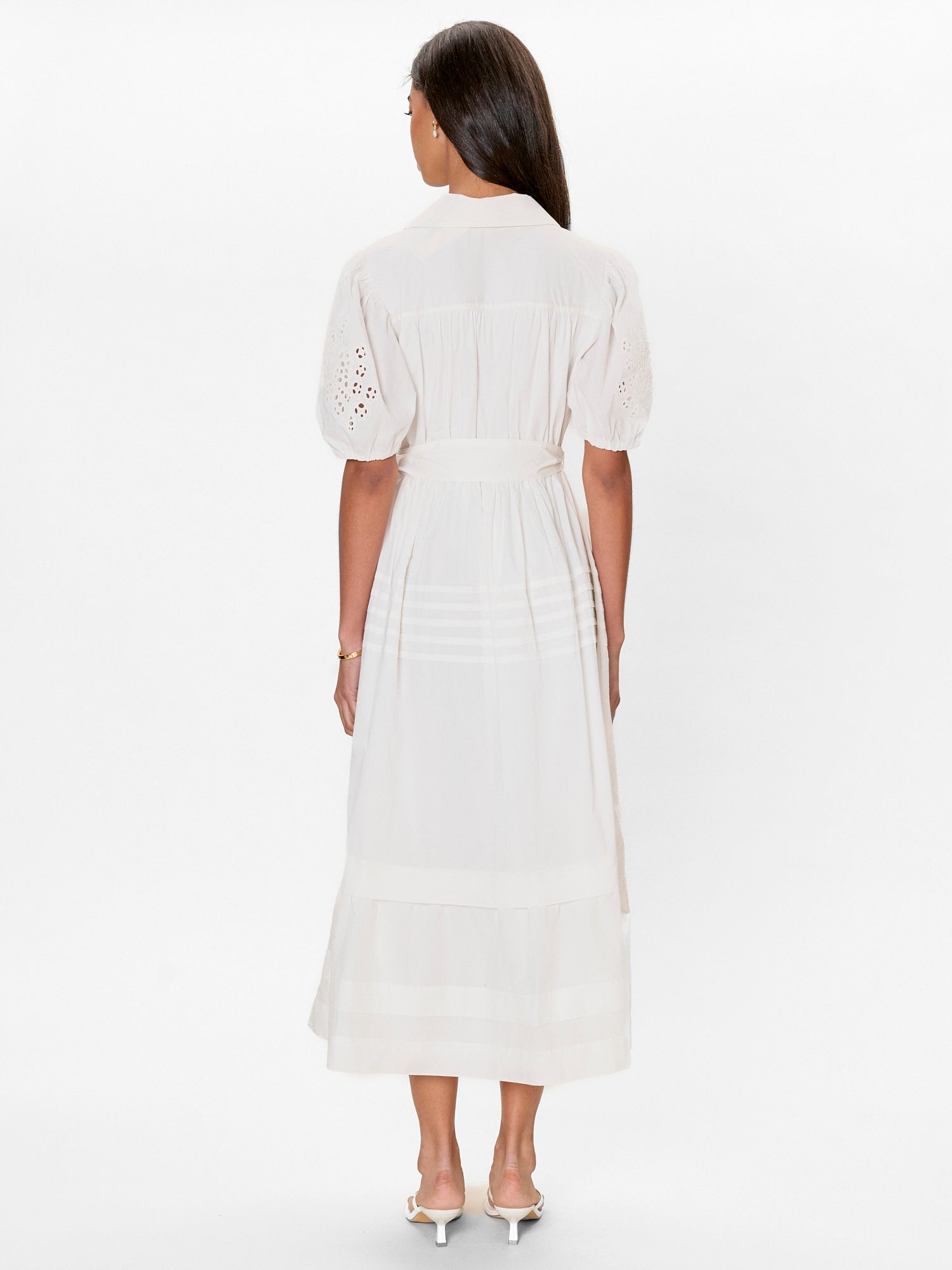 Lorelai Shirt Dress in Ivory by Rebecca Taylor