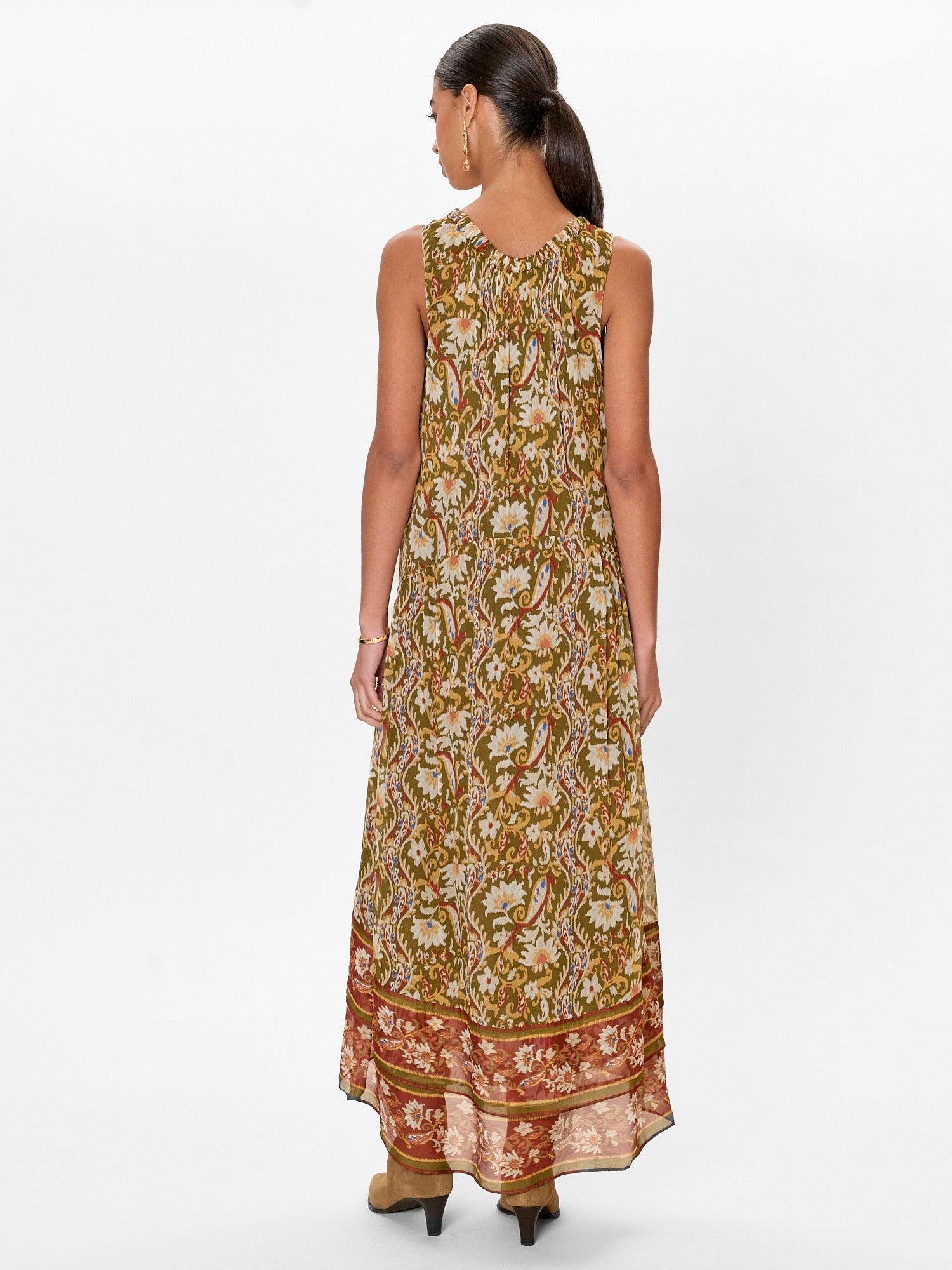 Isha Printed Dress in Pesto Combo by Rebecca Taylor