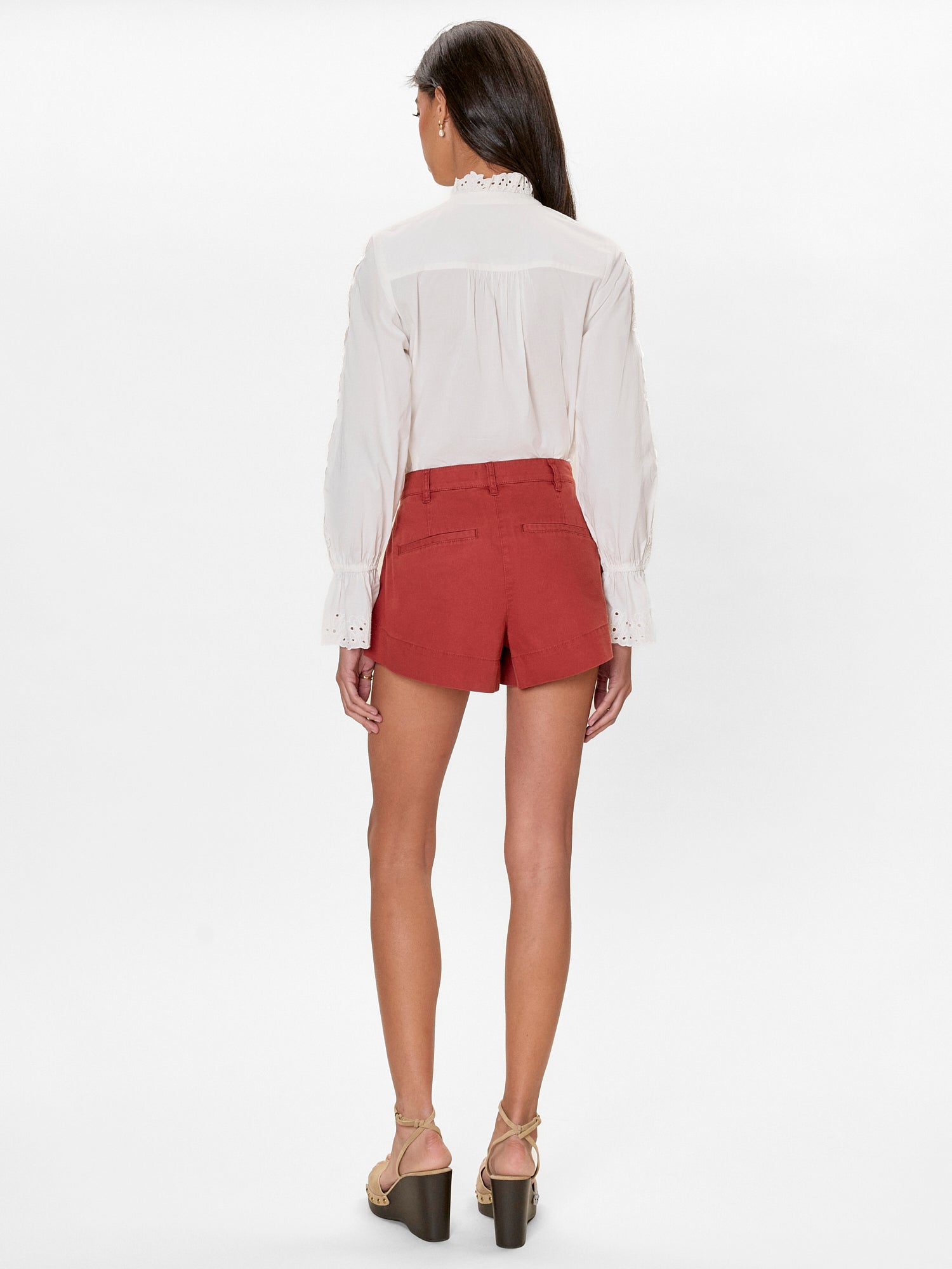 Remi Garment Dyed Short in Burnt Sienna by Rebecca Taylor
