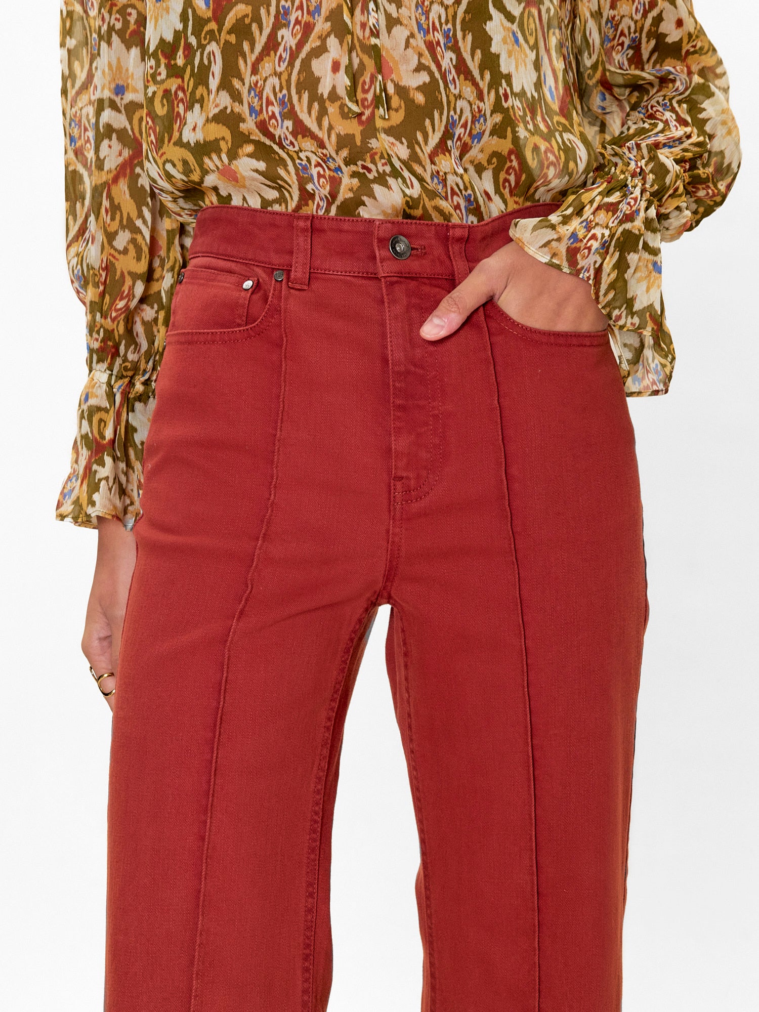 Remi Stretch Kick Flare in Burnt Sienna by Rebecca Taylor