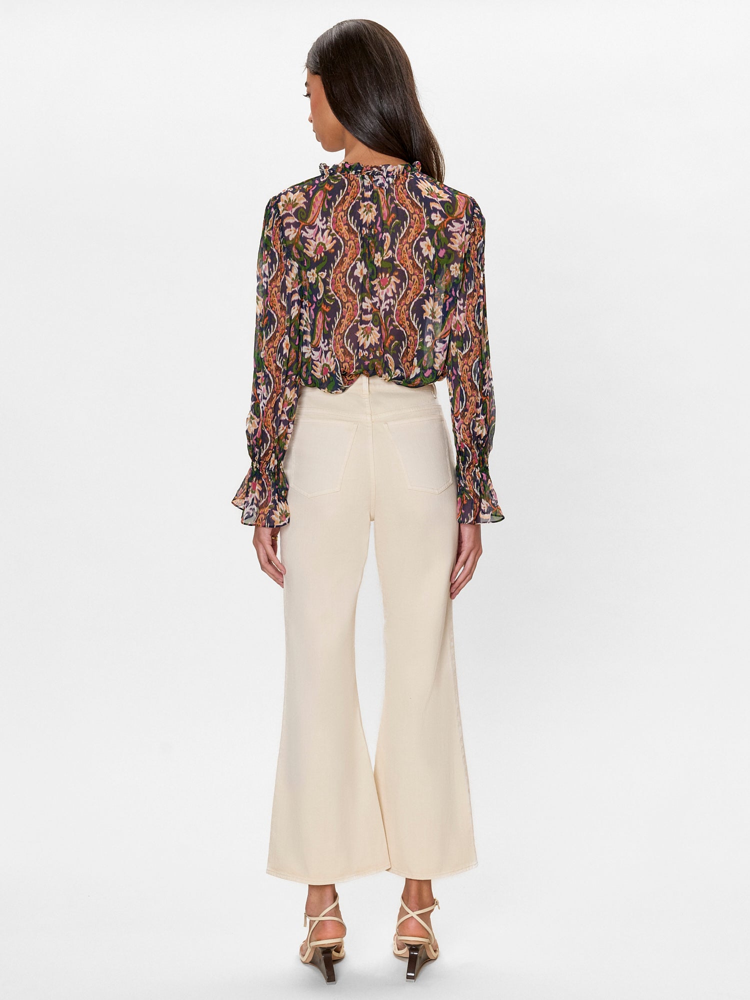 Remi Stretch Kick Flare in Ecru by Rebecca Taylor