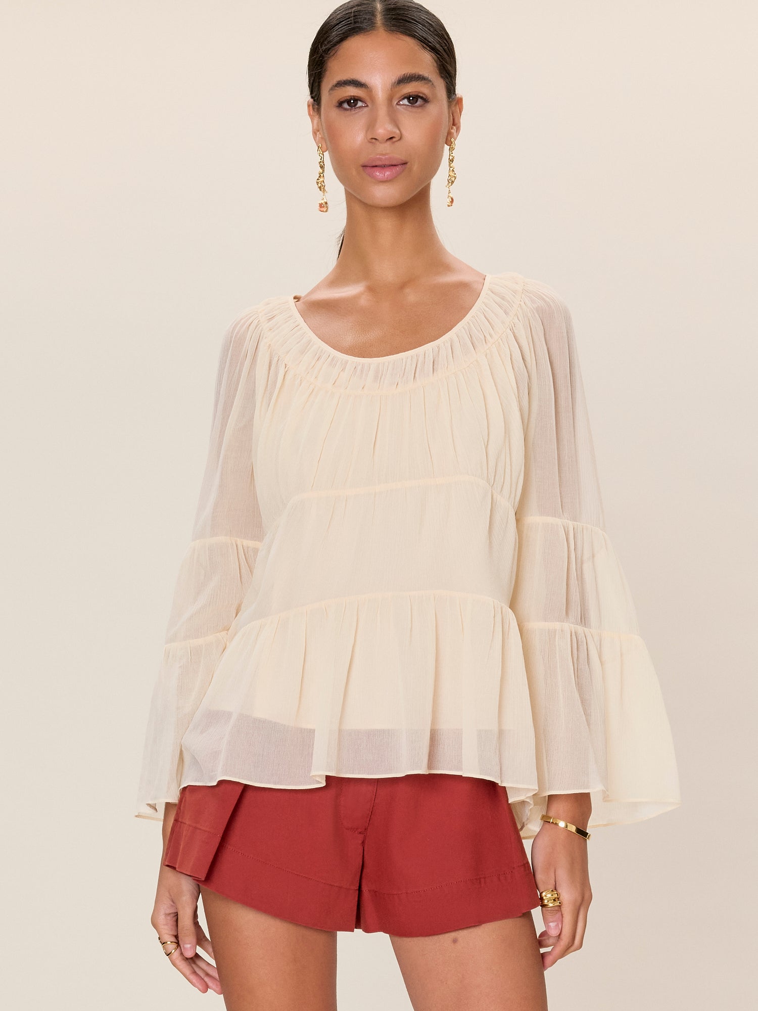 Skye Blouse in Cream by Rebecca Taylor