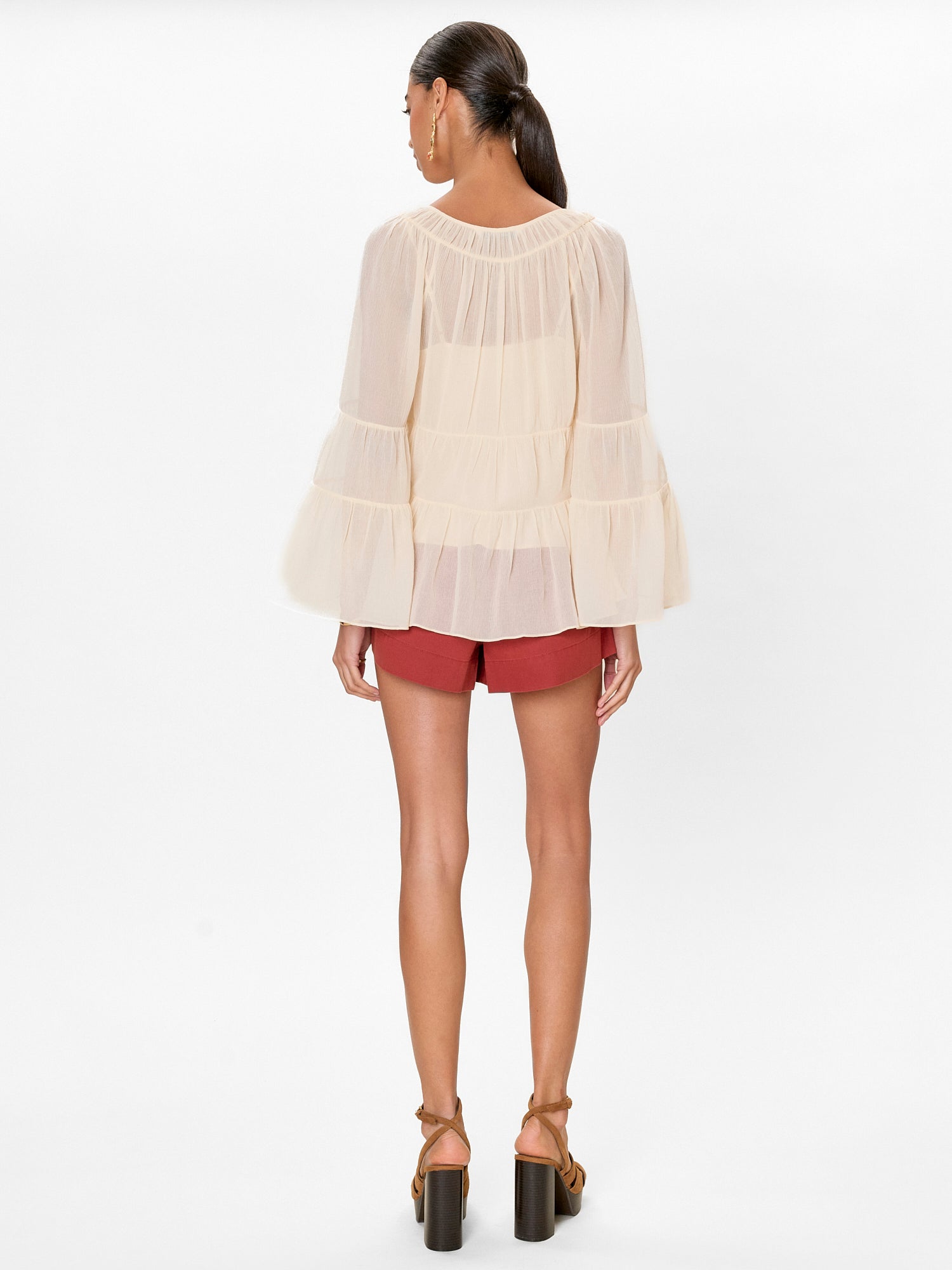 Skye Blouse in Cream by Rebecca Taylor