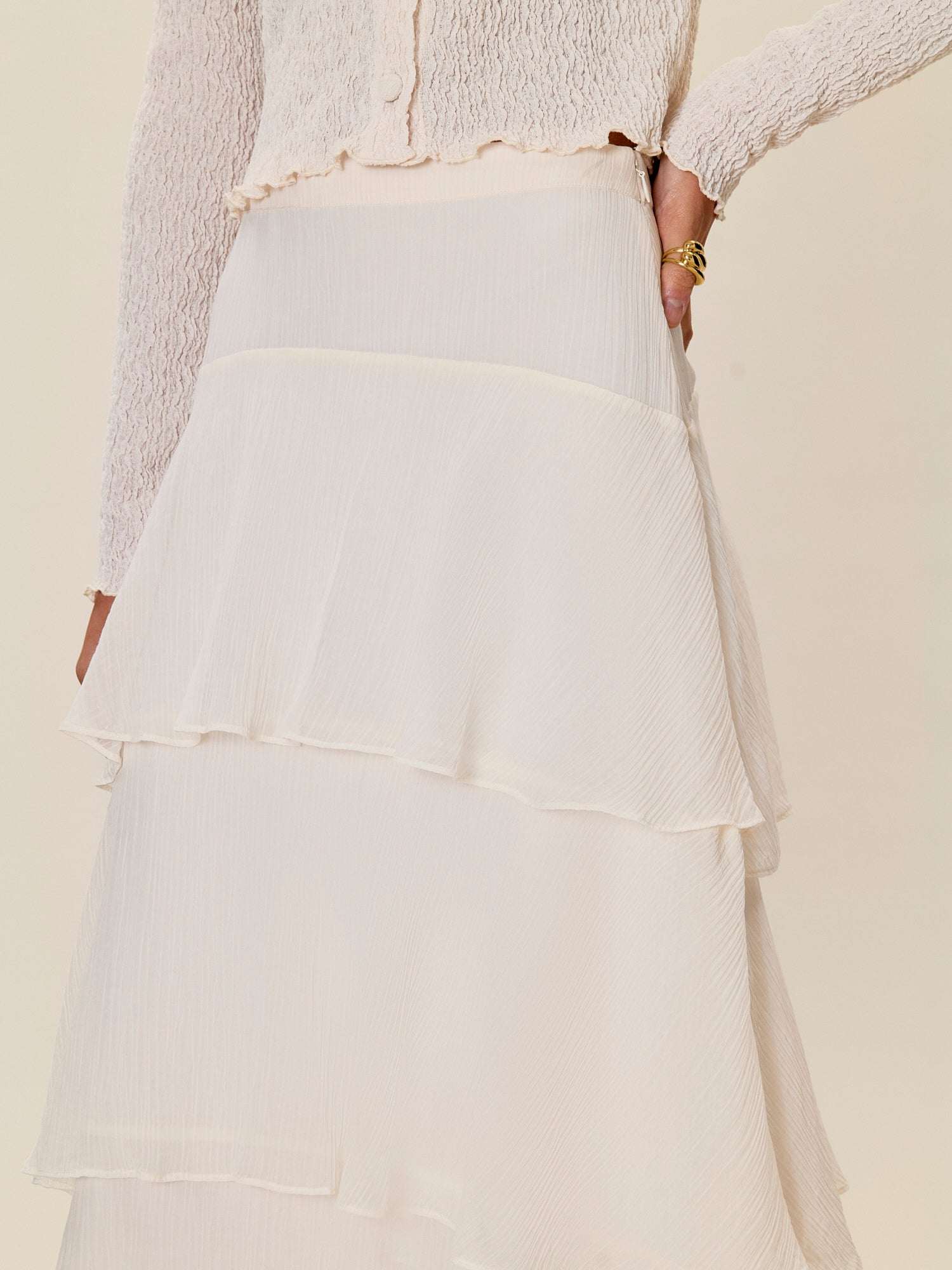 Skye Skirt in Cream by Rebecca Taylor