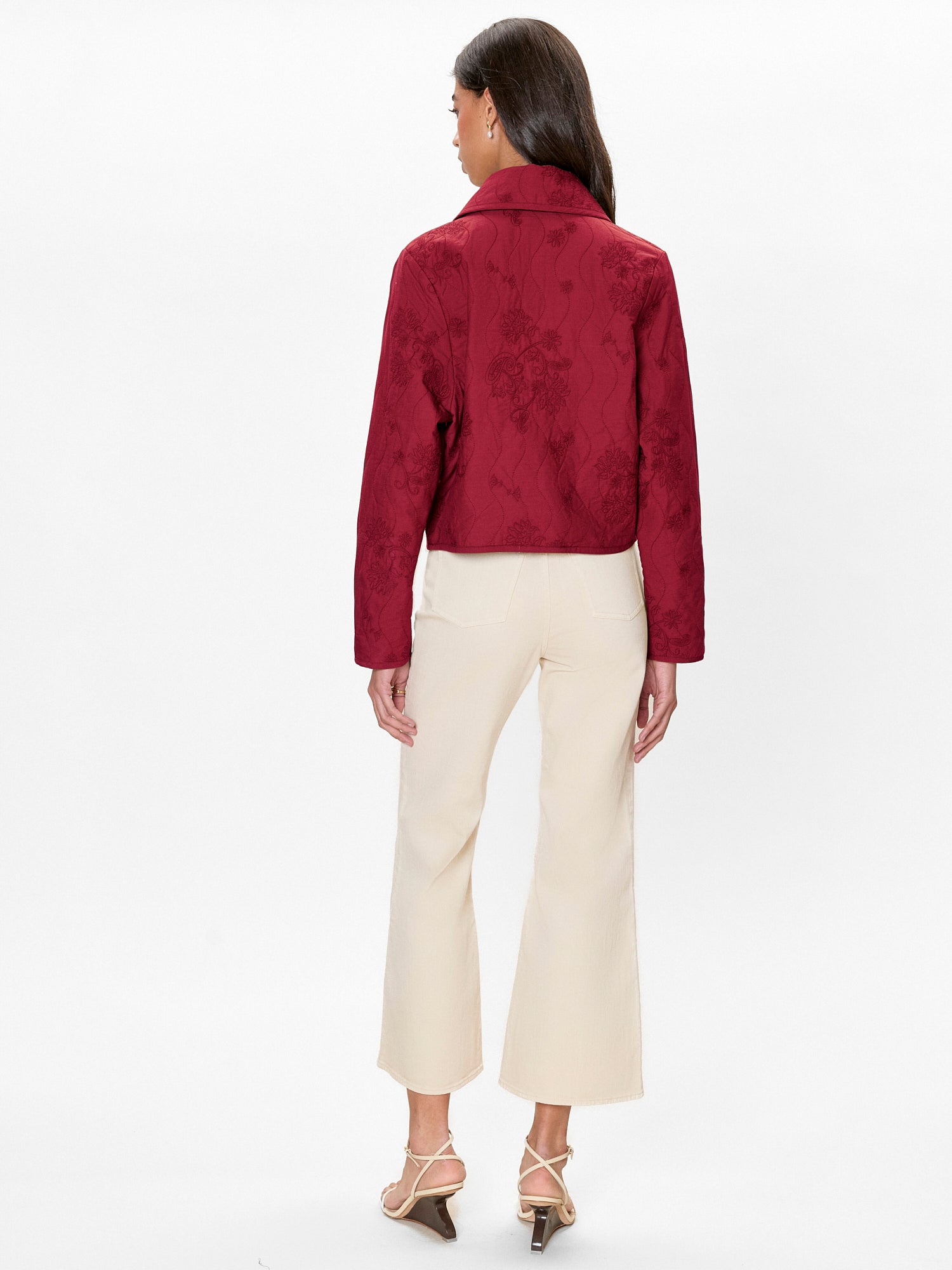 Zuri Quilted Jacket in Dark Berry by Rebecca Taylor