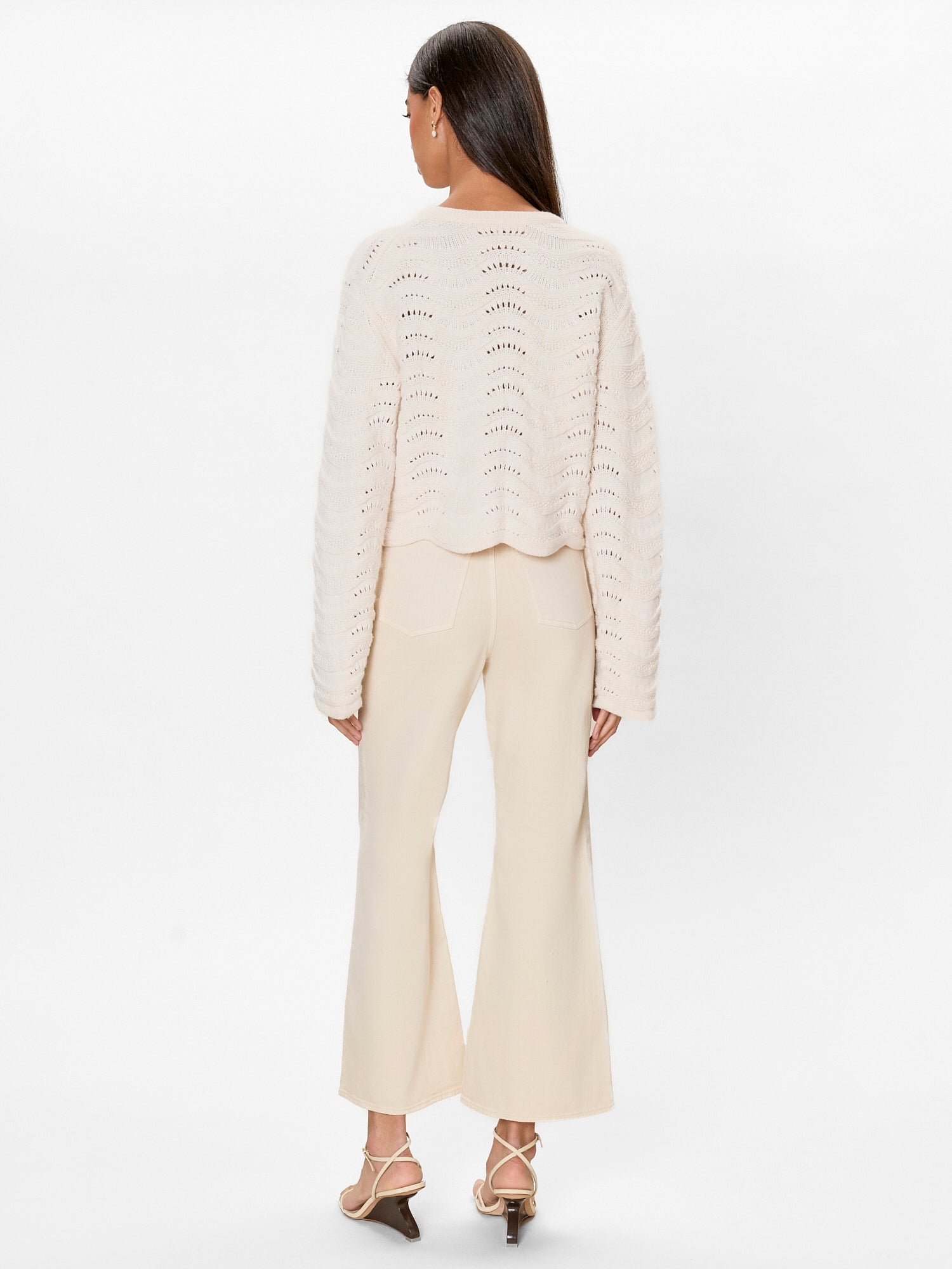 Rem Knit Cardigan in Ivory by Rebecca Taylor