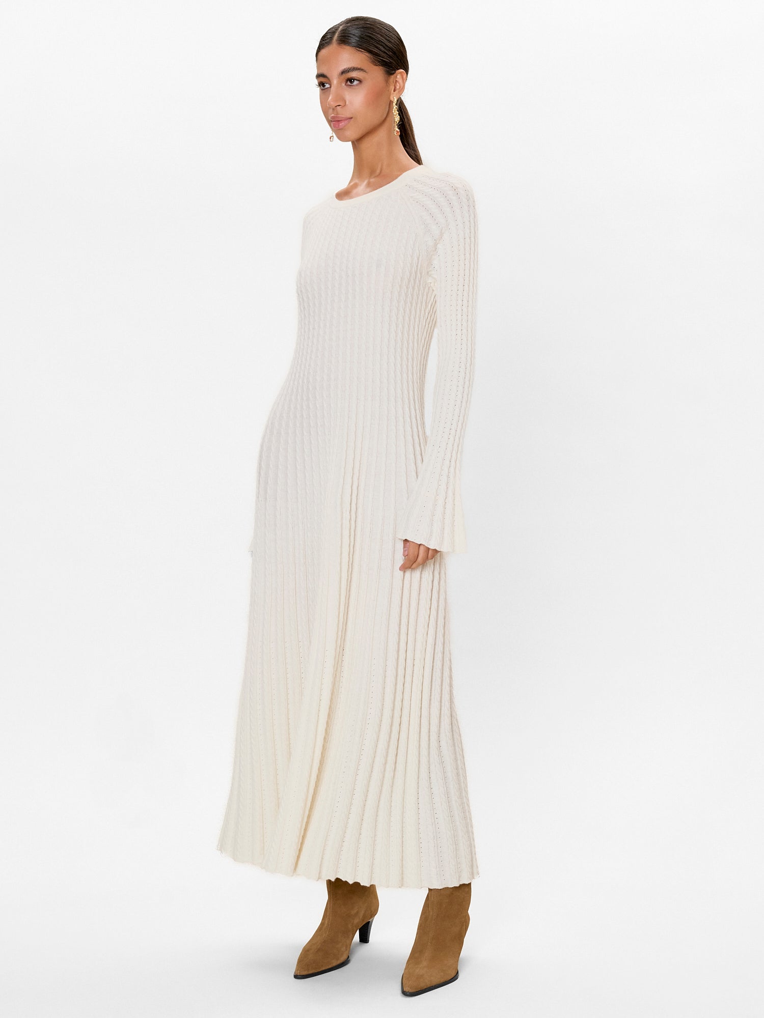 Ella Sweater Dress in Ivory by Rebecca Taylor