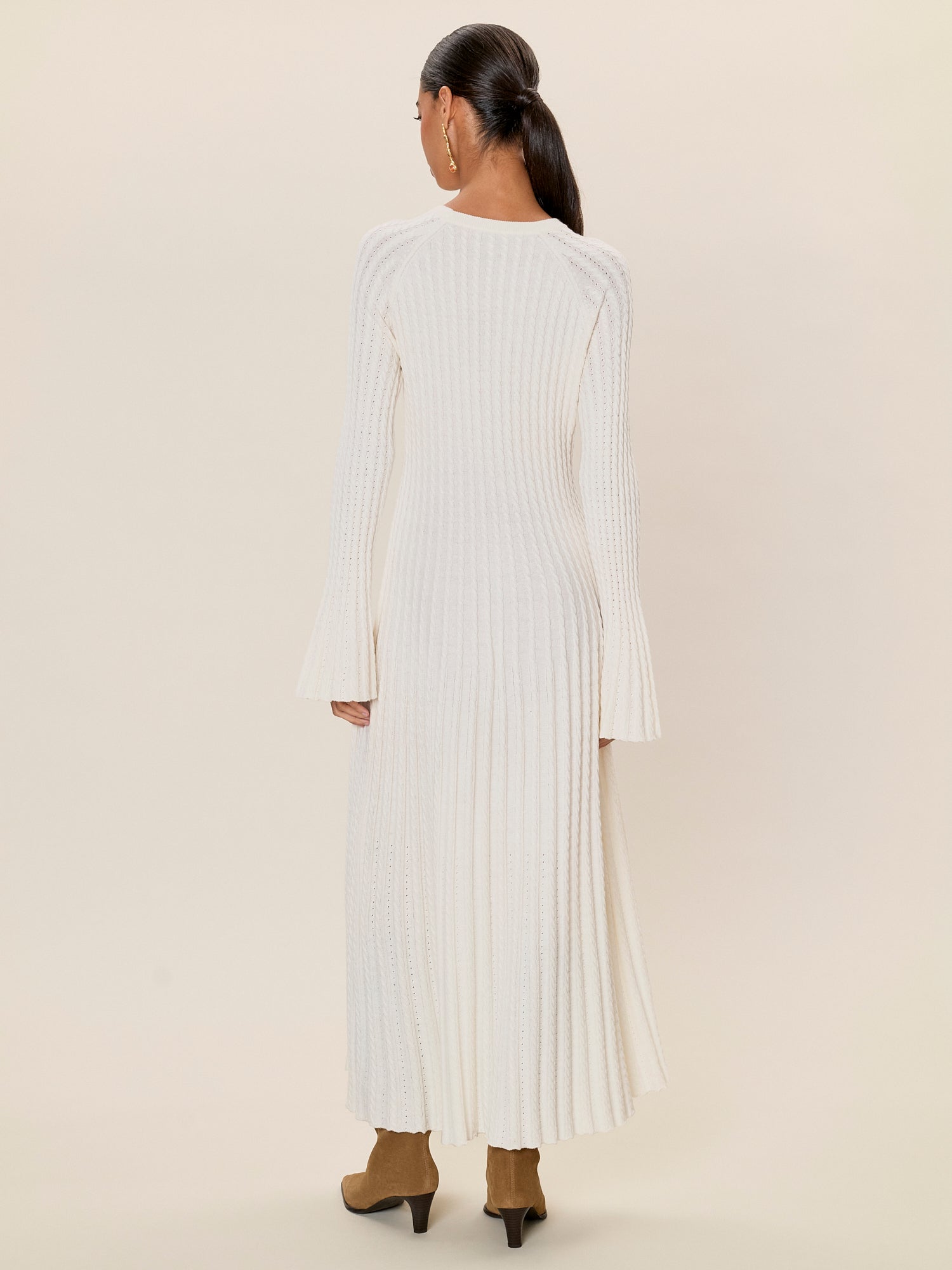 Ella Sweater Dress in Ivory by Rebecca Taylor