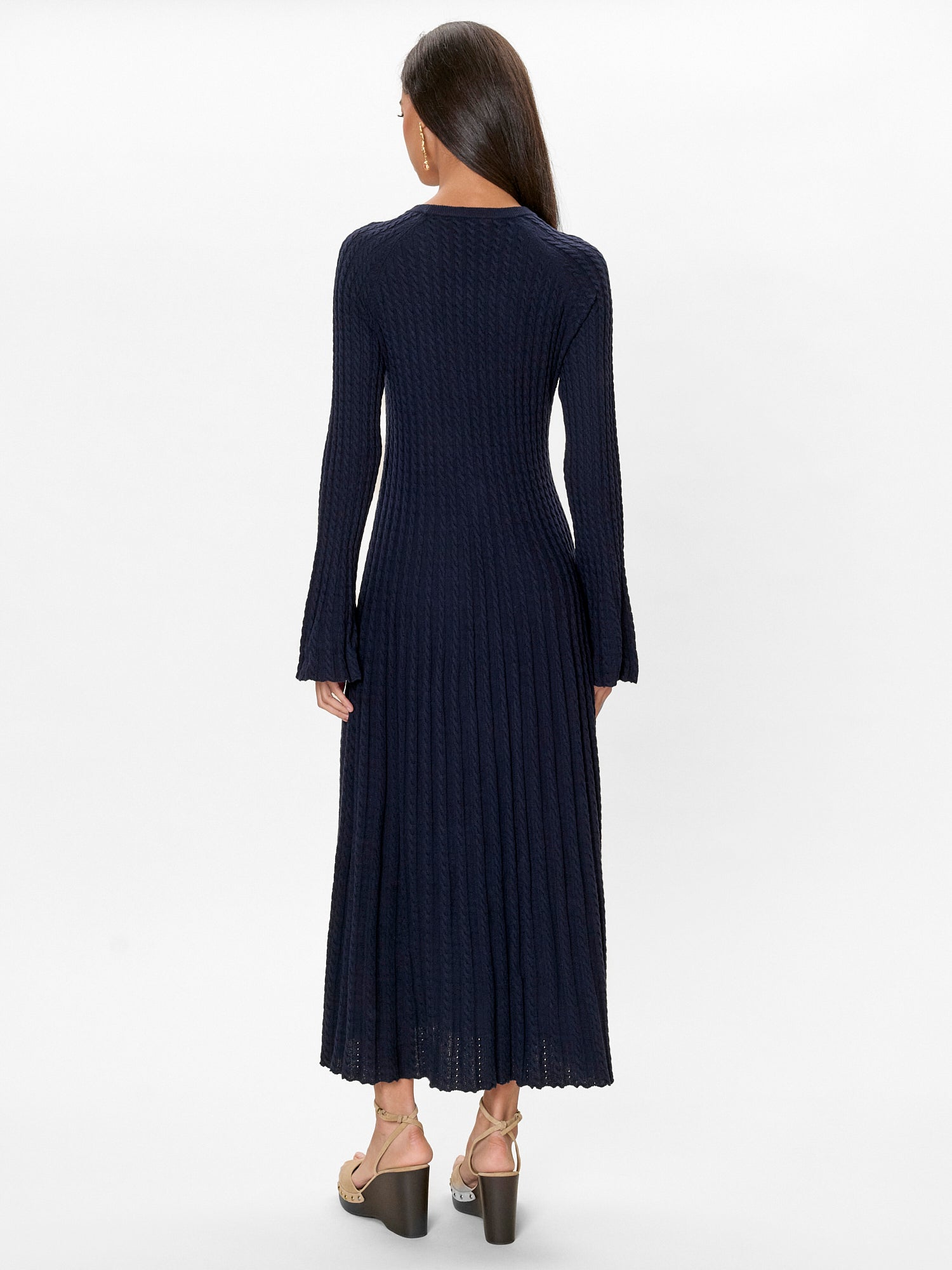 Ella Sweater Dress in Navy by Rebecca Taylor