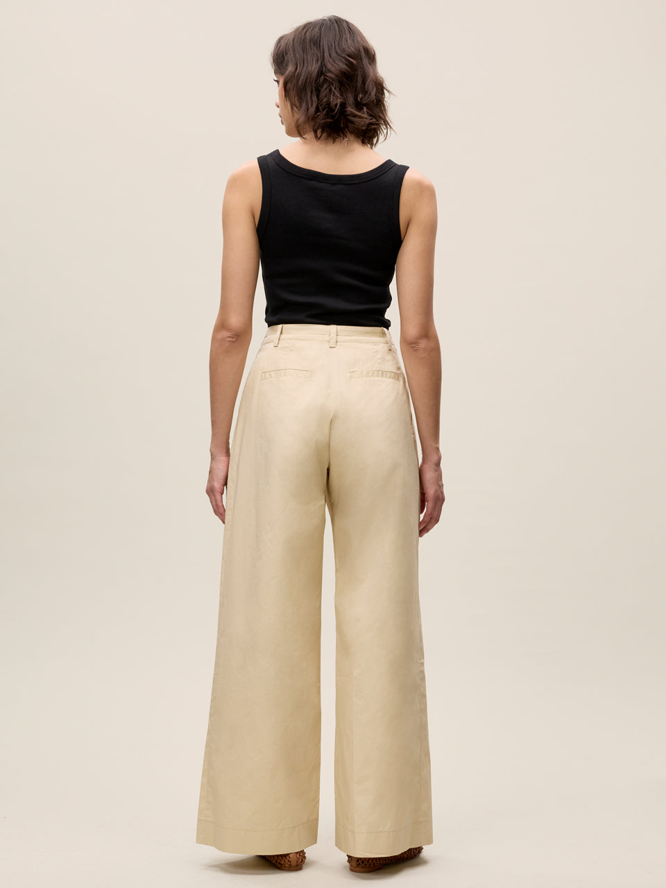 Raquel Twill Pant in Latte by Rebecca Taylor