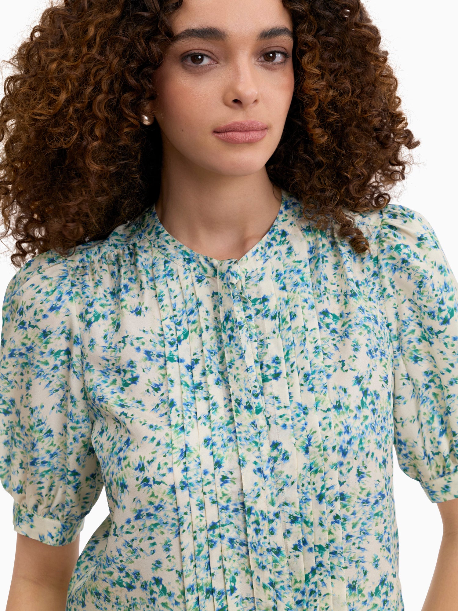 Bellamy Silk Blouse in Cream Multi by Rebecca Taylor
