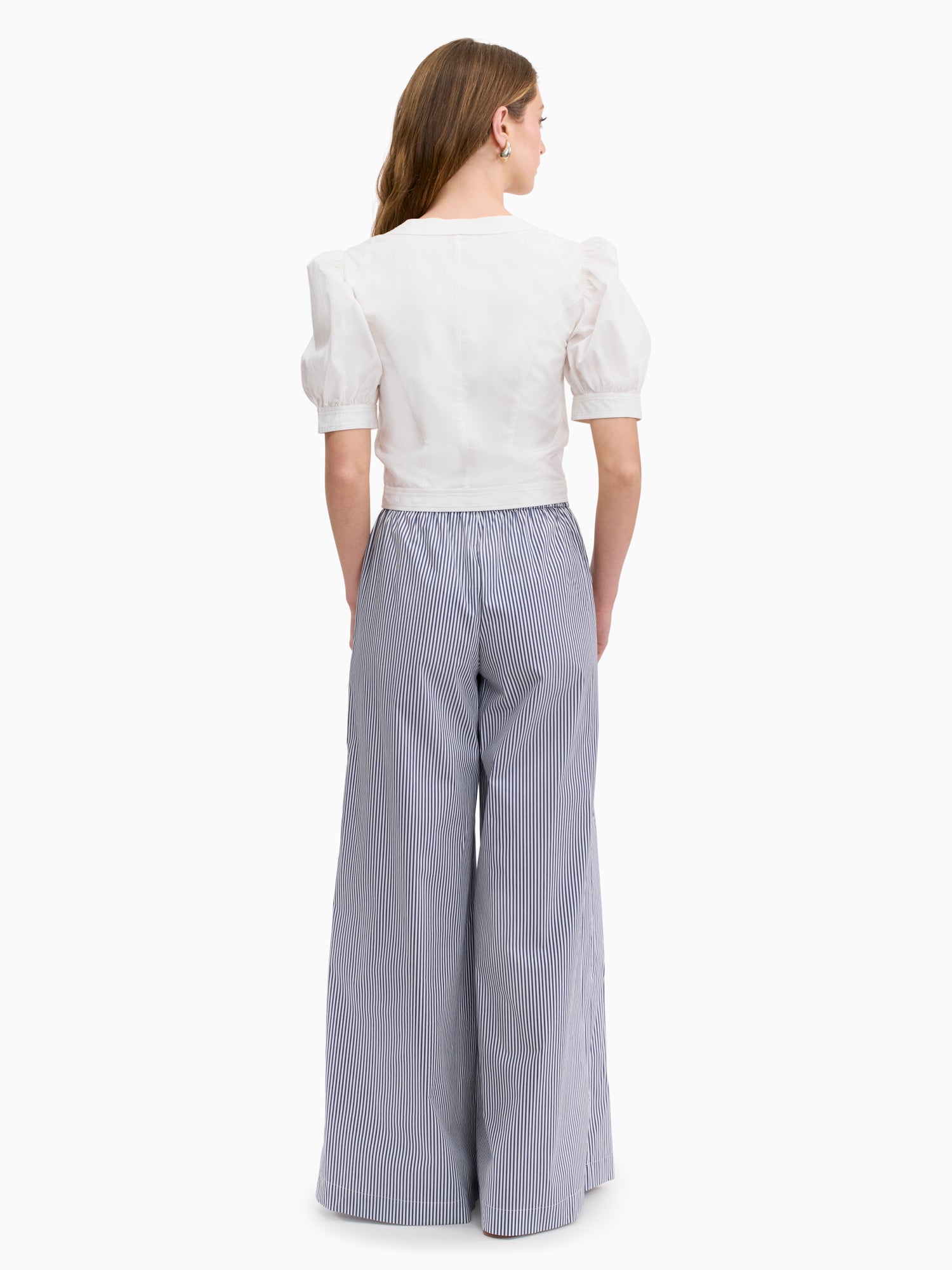Brielle Poplin Shirt in Ivory by Rebecca Taylor