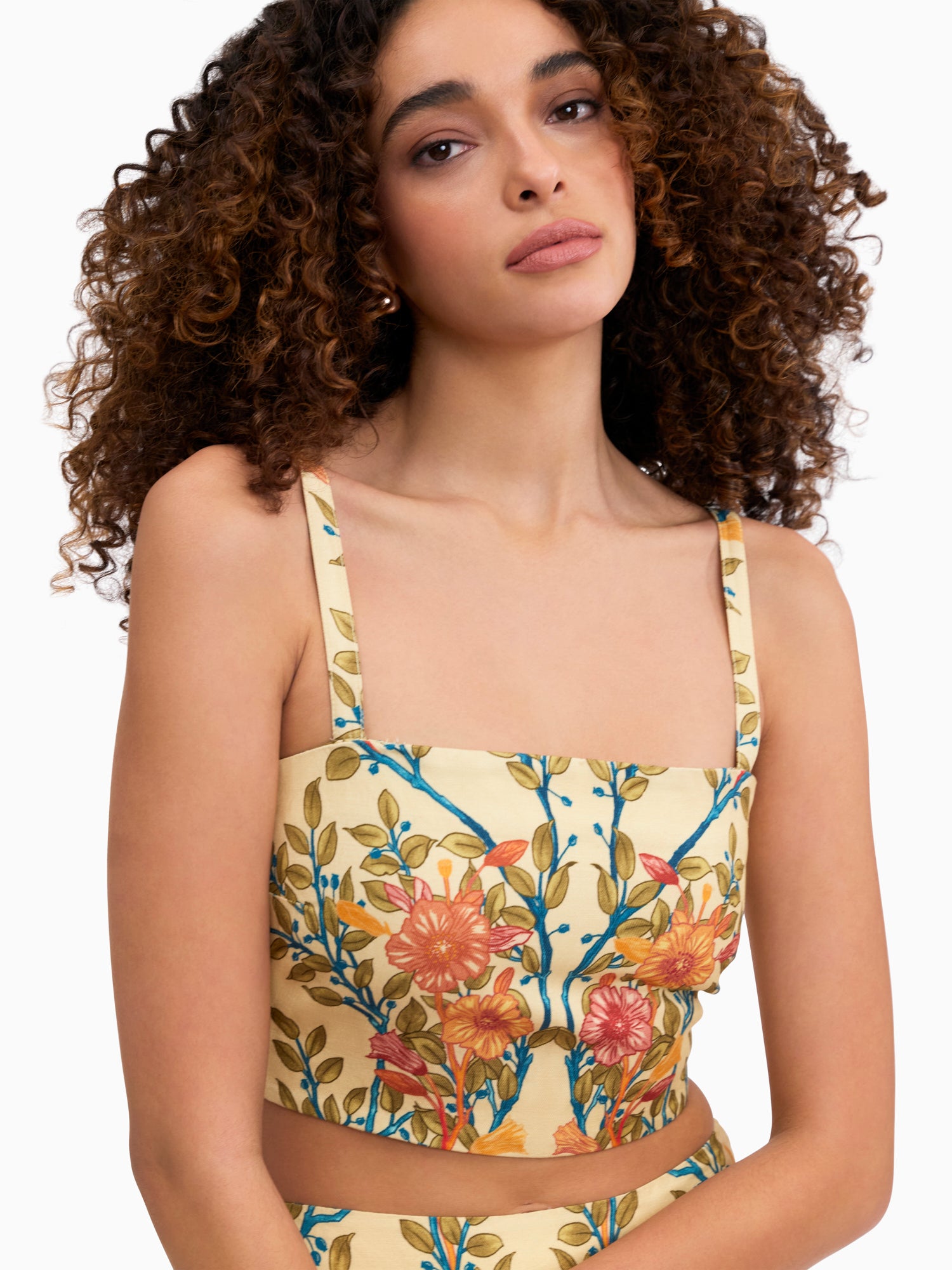 Cleo Printed Top in Buttercream Multi by Rebecca Taylor