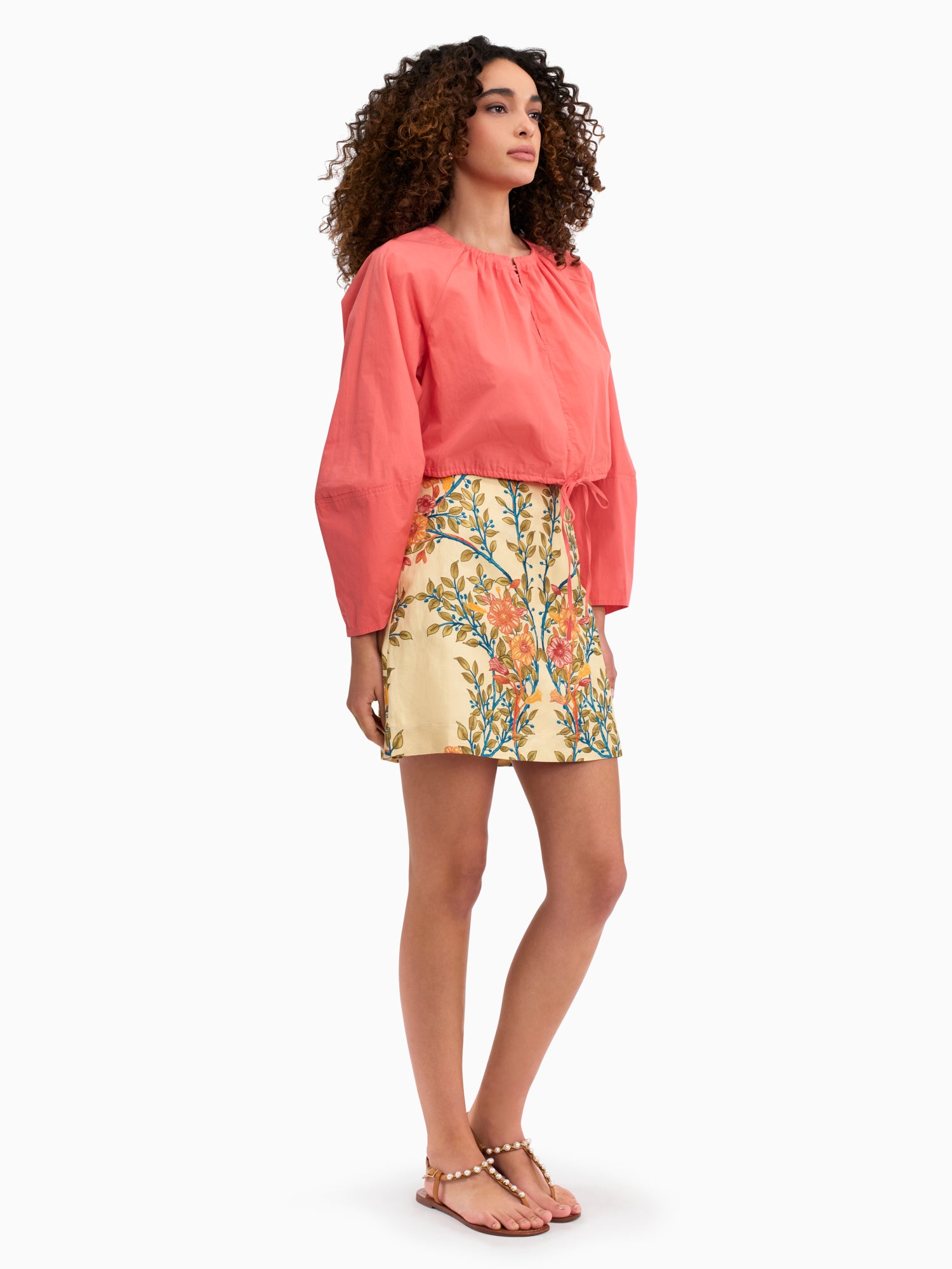 Cleo Printed Skirt in Buttercream Multi by Rebecca Taylor