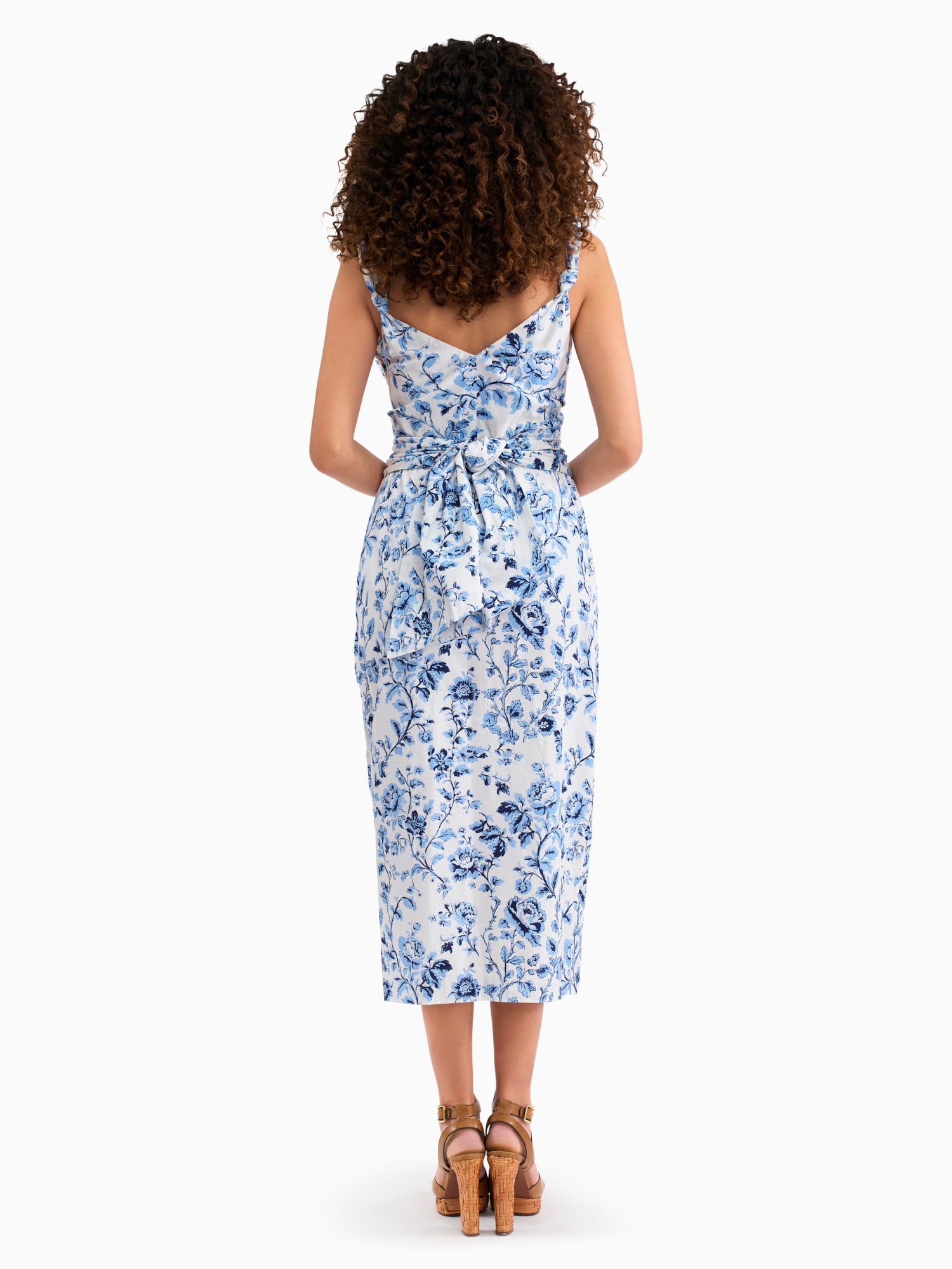 Emelia Printed Dress in Alaskan Blue Multi by Rebecca Taylor