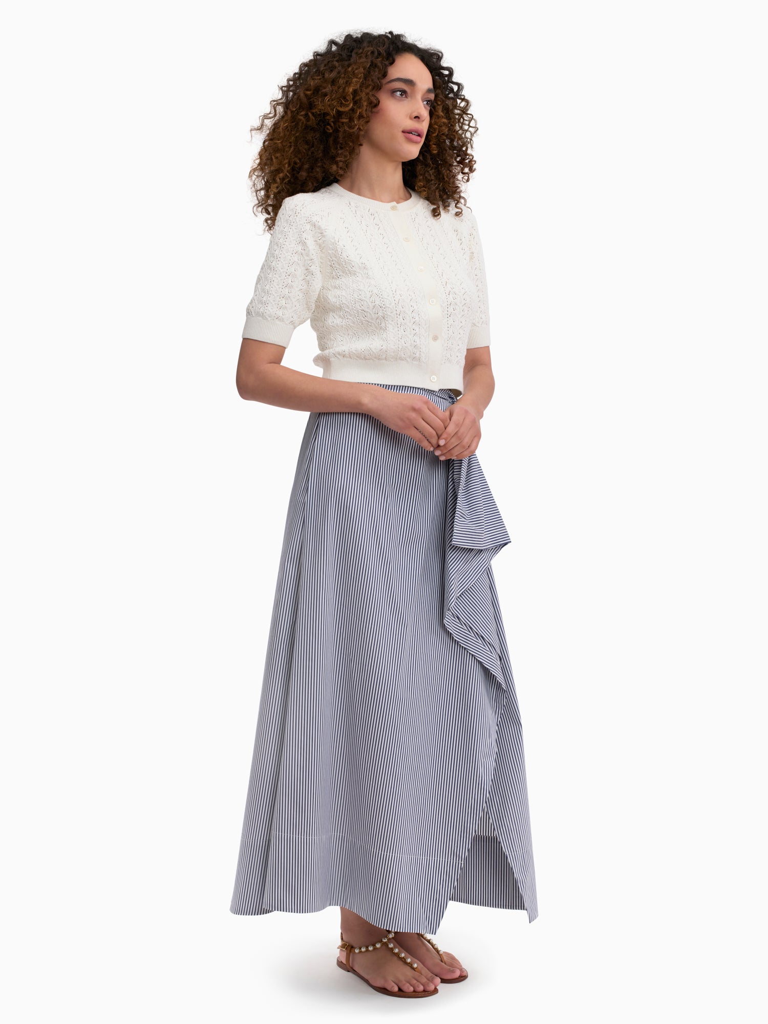 Verana Knit Cardigan in Ivory by Rebecca Taylor