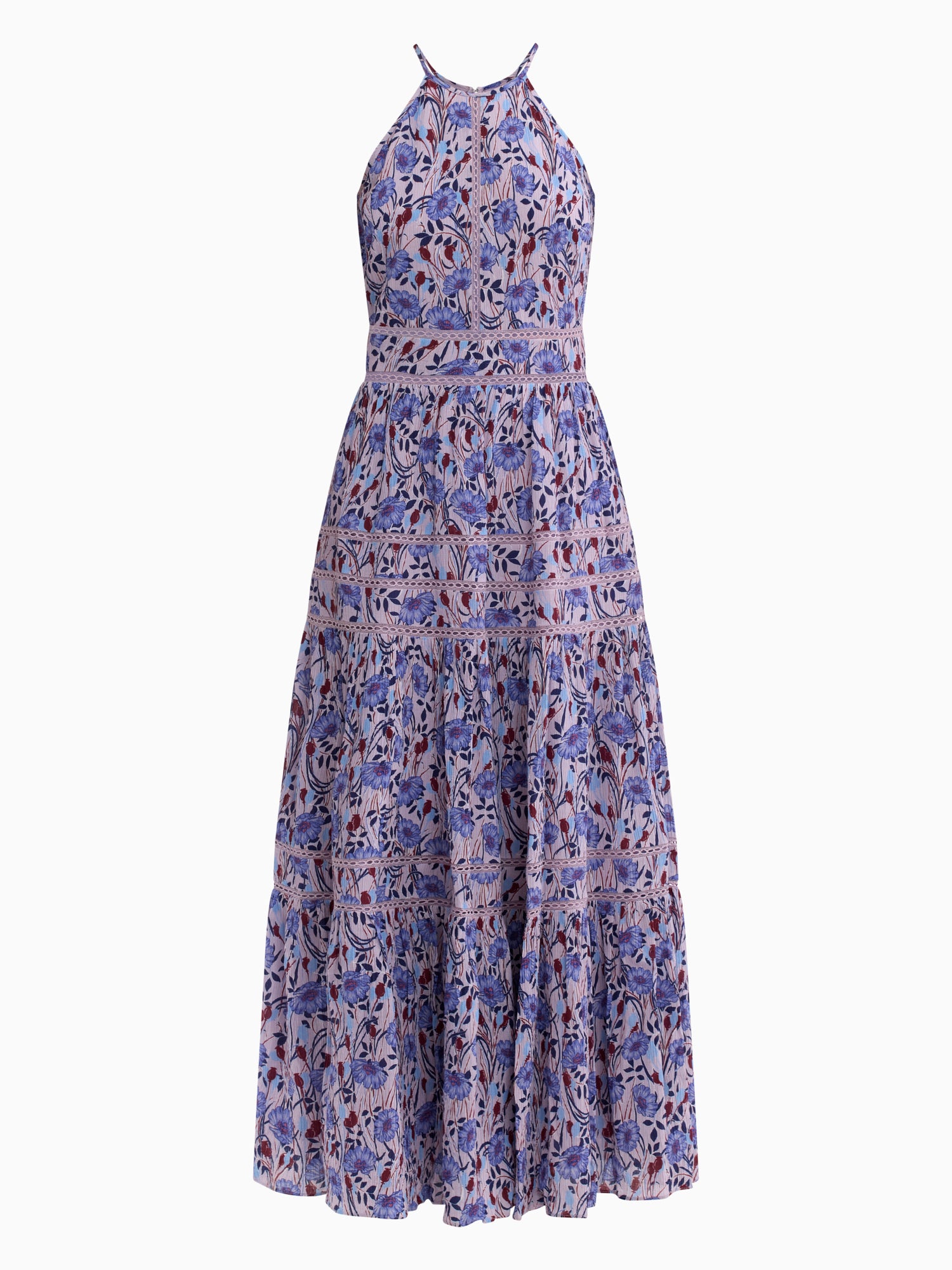 Daphne Crinkle Dress in Iris Multi by Rebecca Taylor