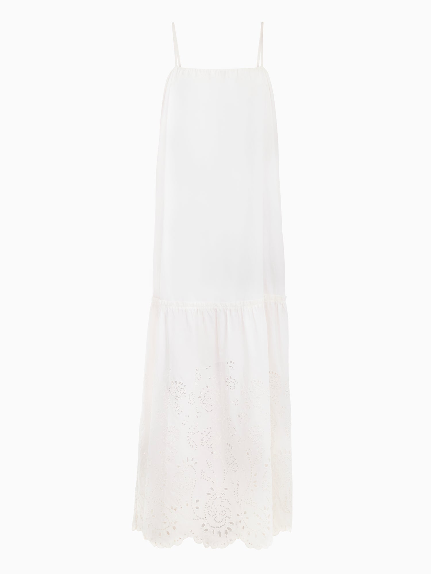 Brielle Poplin Eyelet Dress in Ivory by Rebecca Taylor