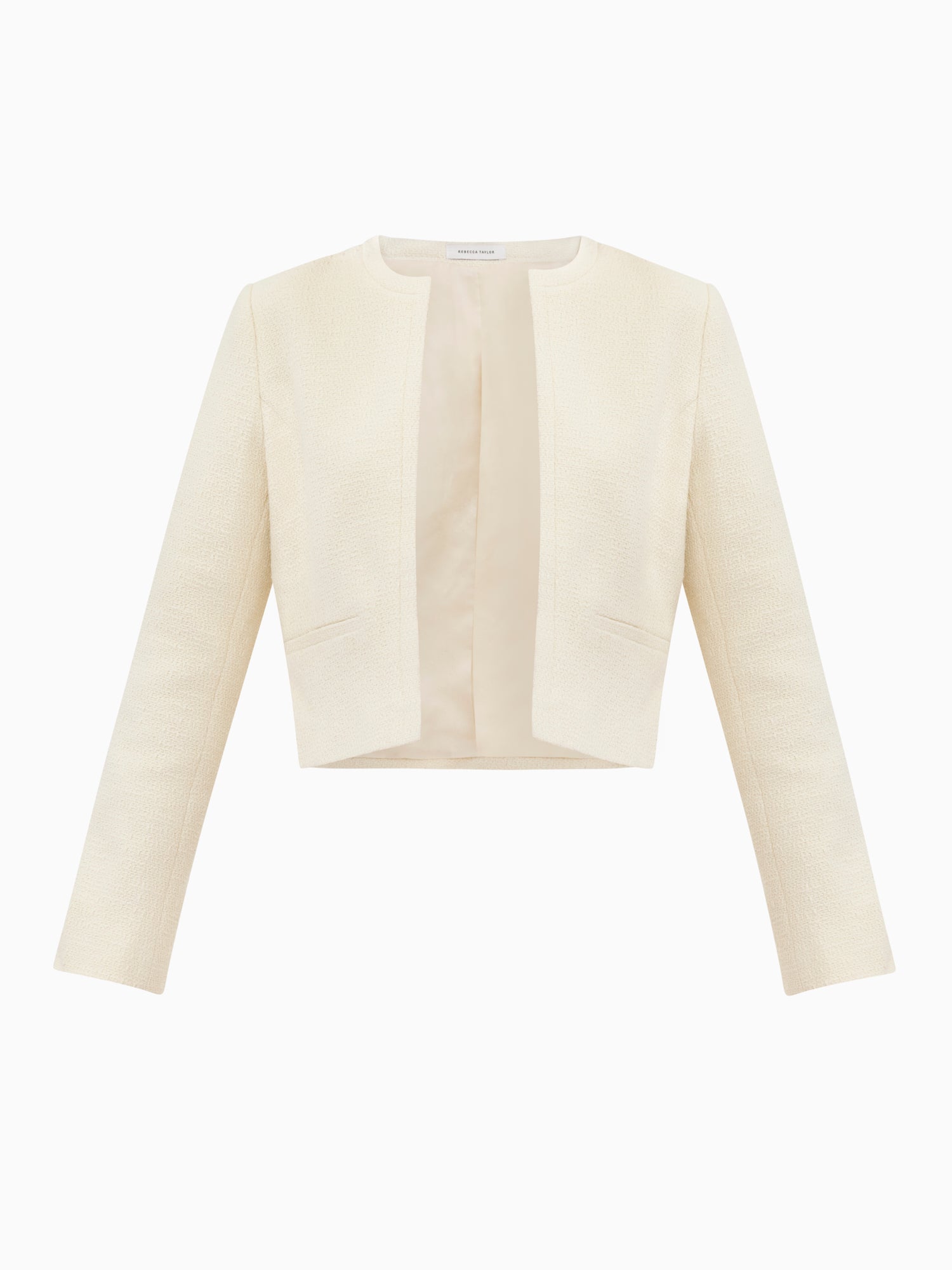 Margot Tweed Jacket in Cream by Rebecca Taylor