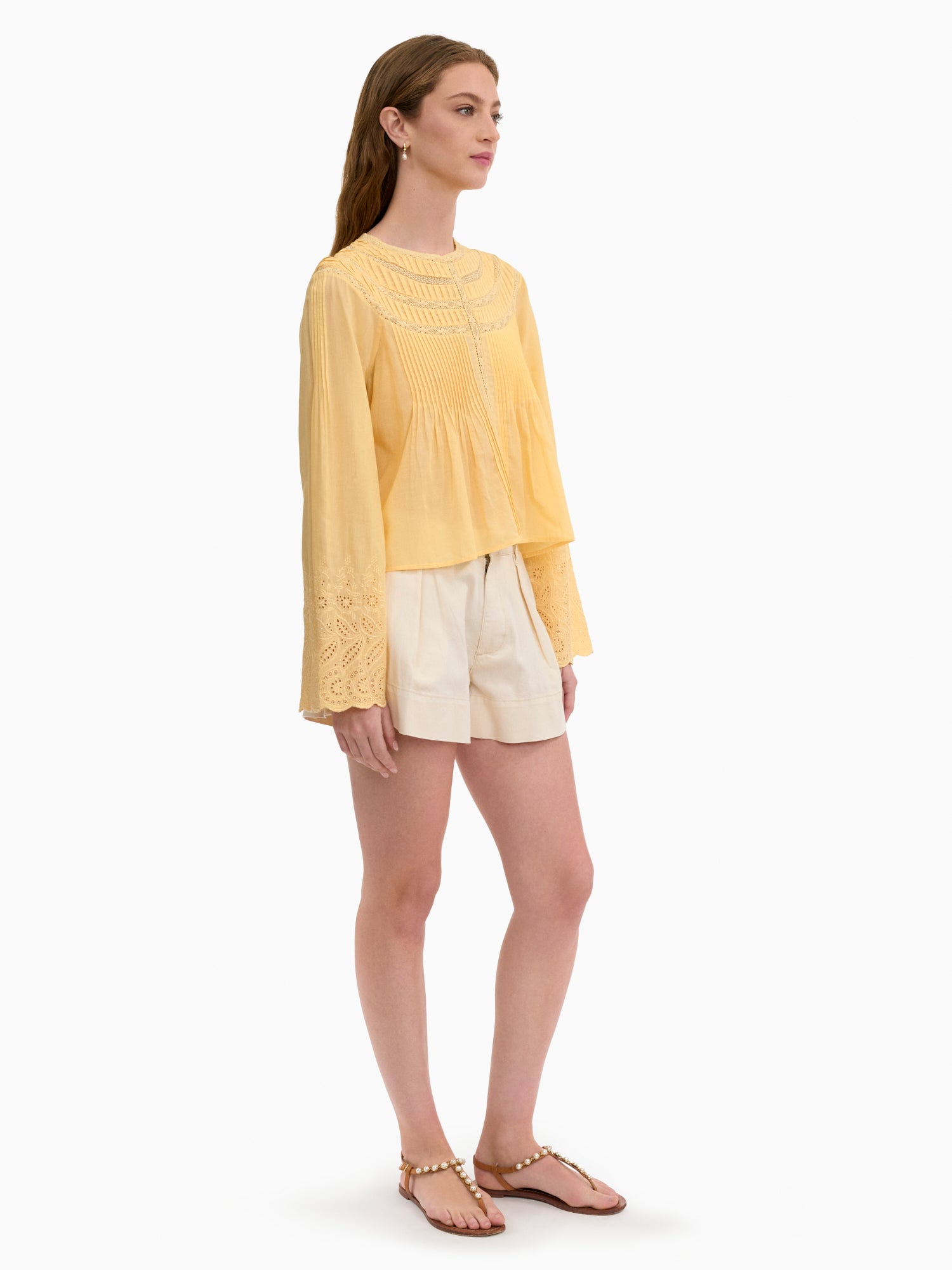 Sabine Blouse in Daisy Yellow by Rebecca Taylor