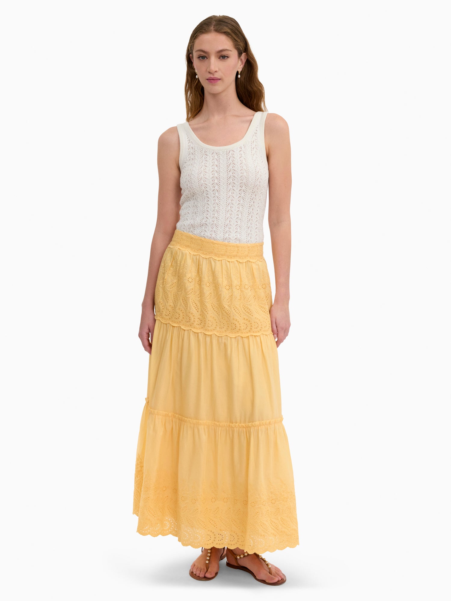 Sabine Skirt in Daisy Yellow by Rebecca Taylor
