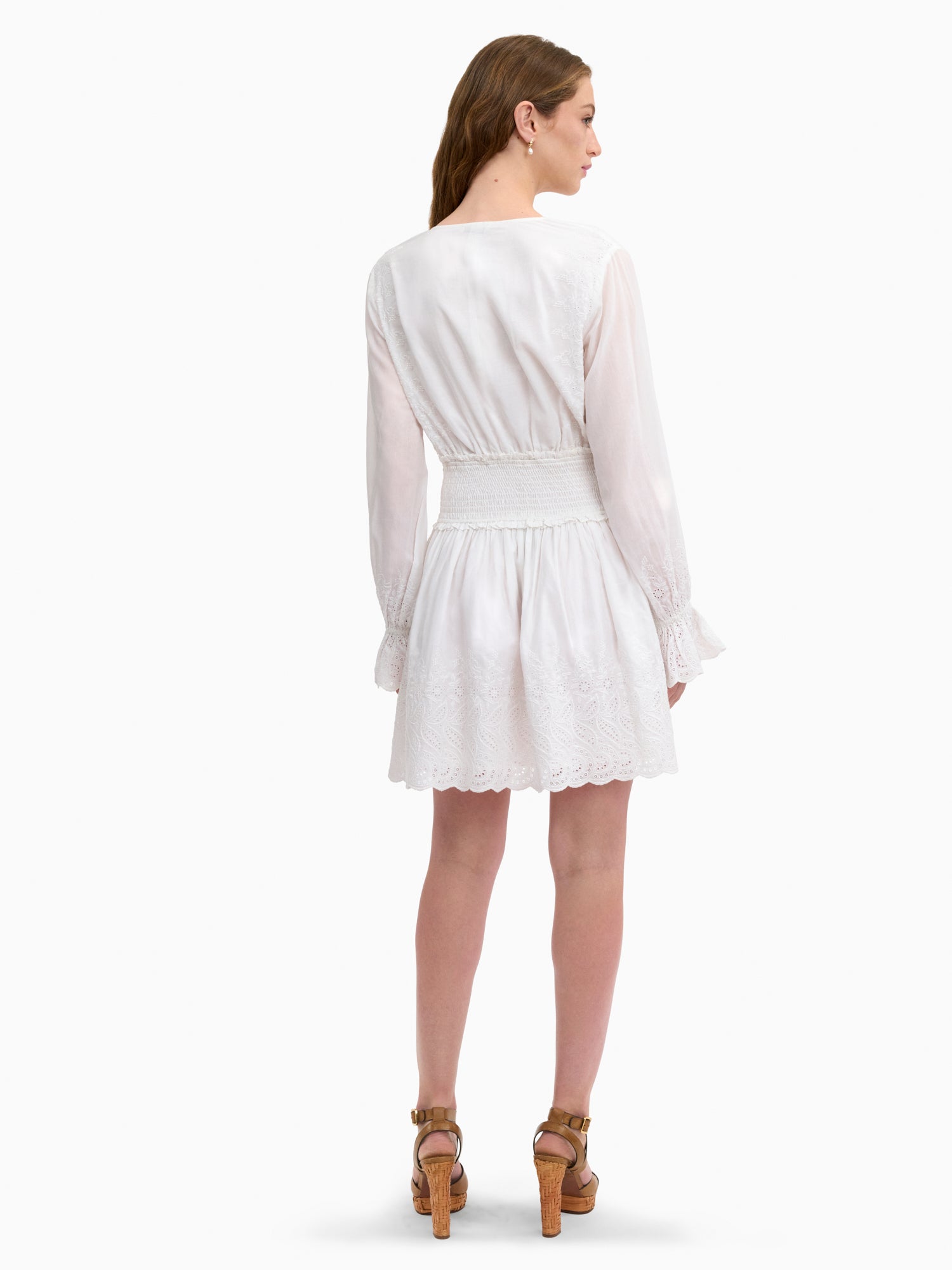 Sabine Mini Dress in Ivory by Rebecca Taylor