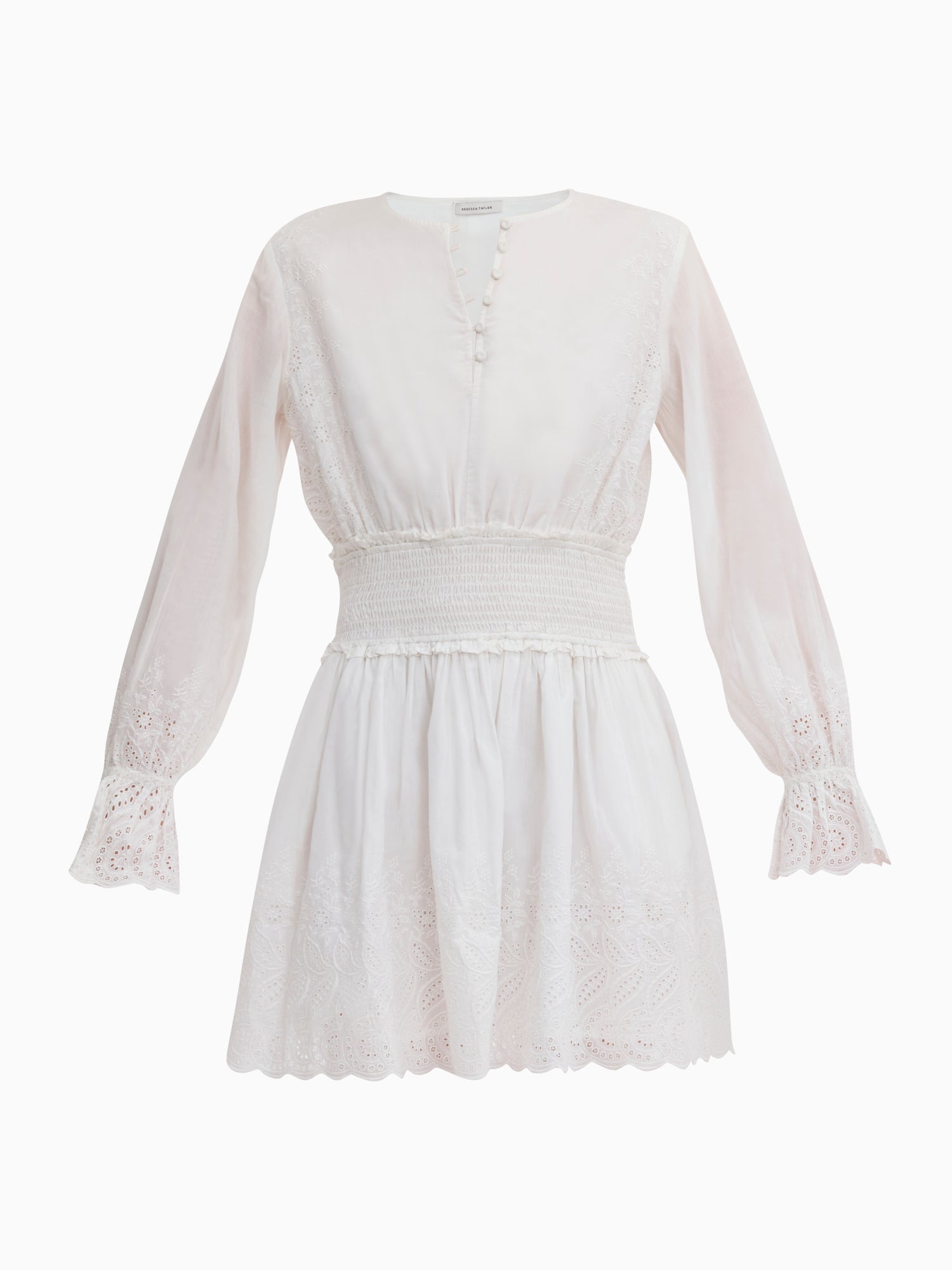 Sabine Mini Dress in Ivory by Rebecca Taylor