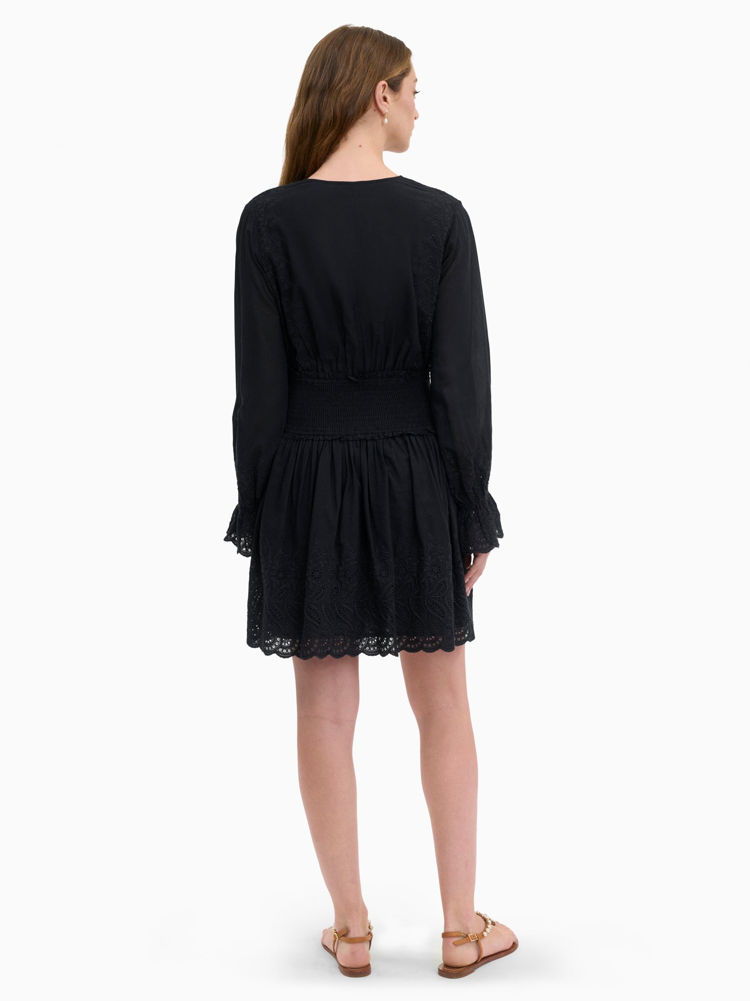 Sabine Mini Dress in Jet Black by Rebecca Taylor
