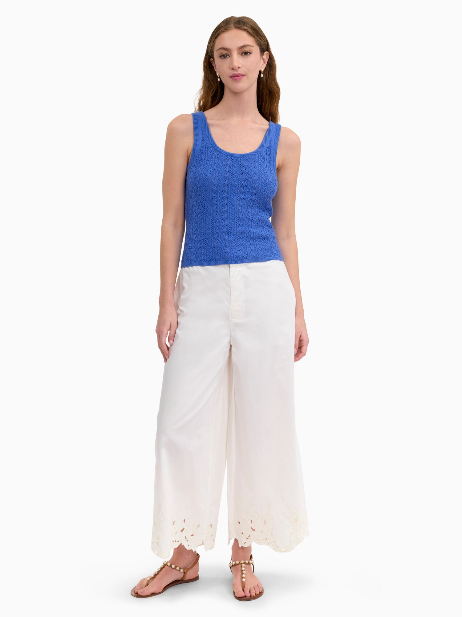 Verana Knit Tank in Capri Blue by Rebecca Taylor
