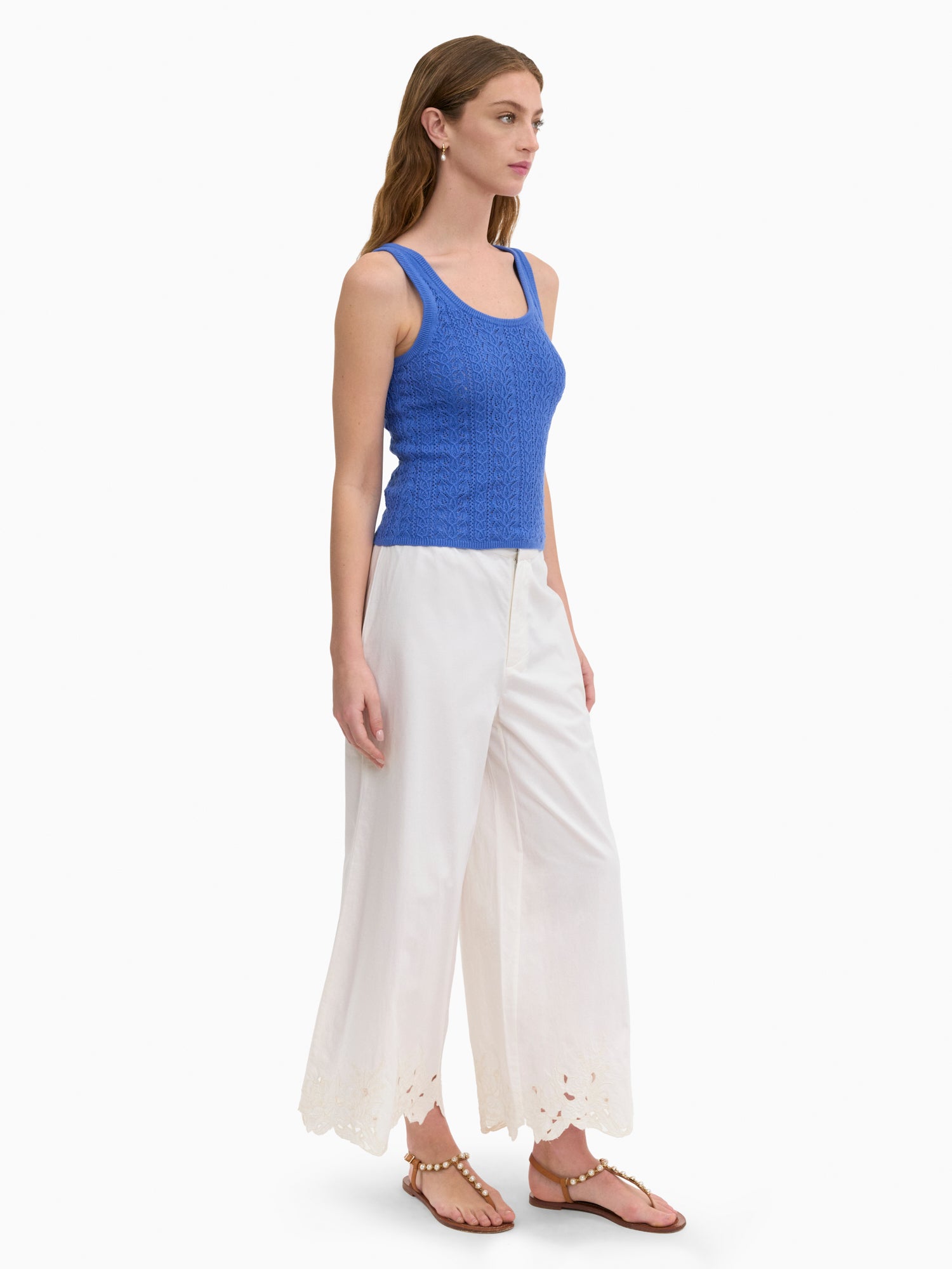 Verana Knit Tank in Capri Blue by Rebecca Taylor