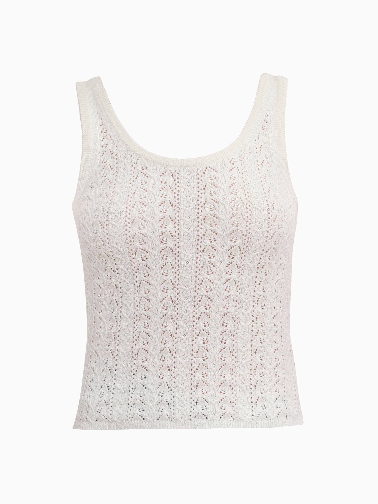 Verana Knit Tank in Ivory by Rebecca Taylor