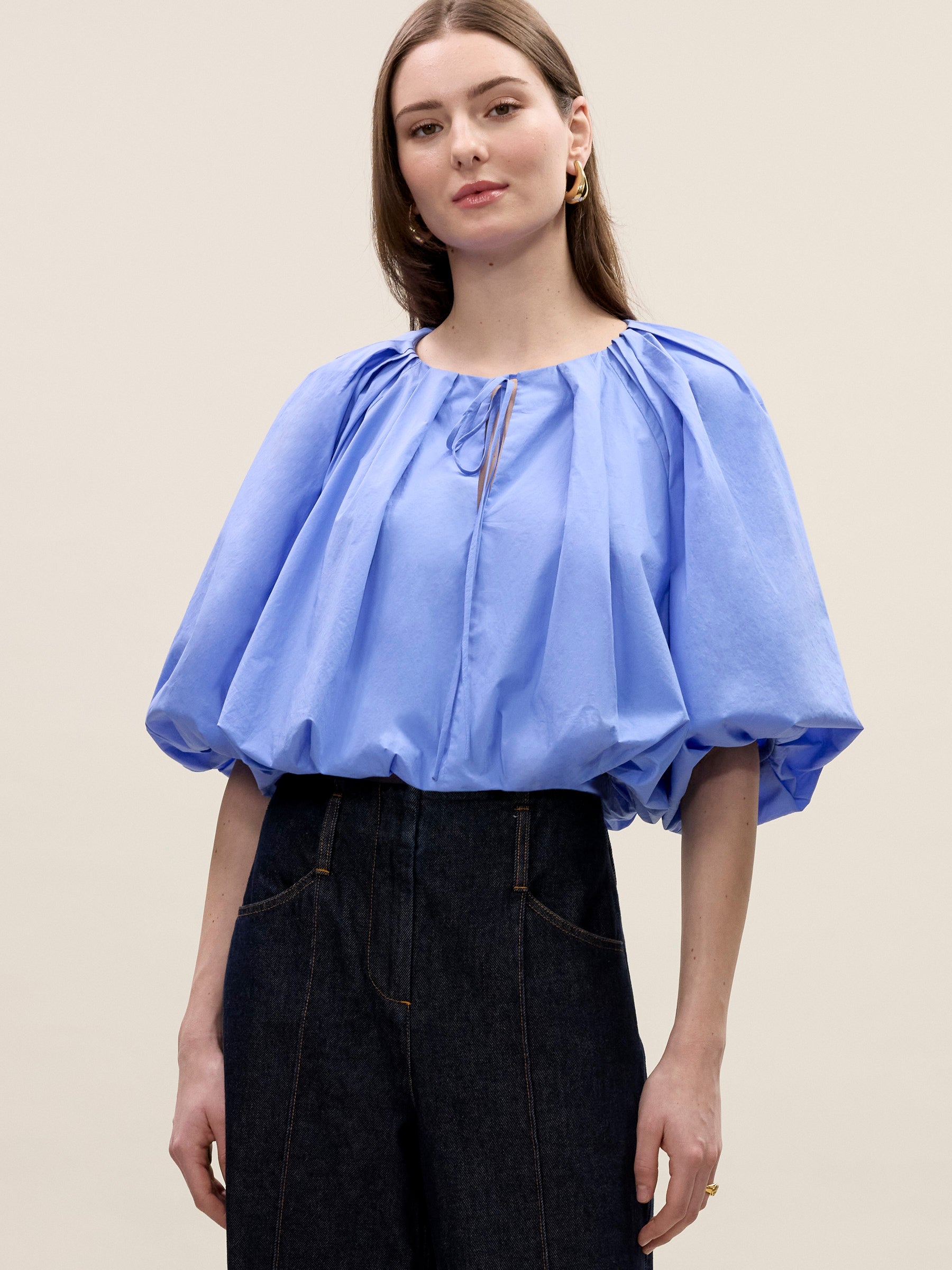 Yara Bubble Top in Bluebell by Rebecca Taylor
