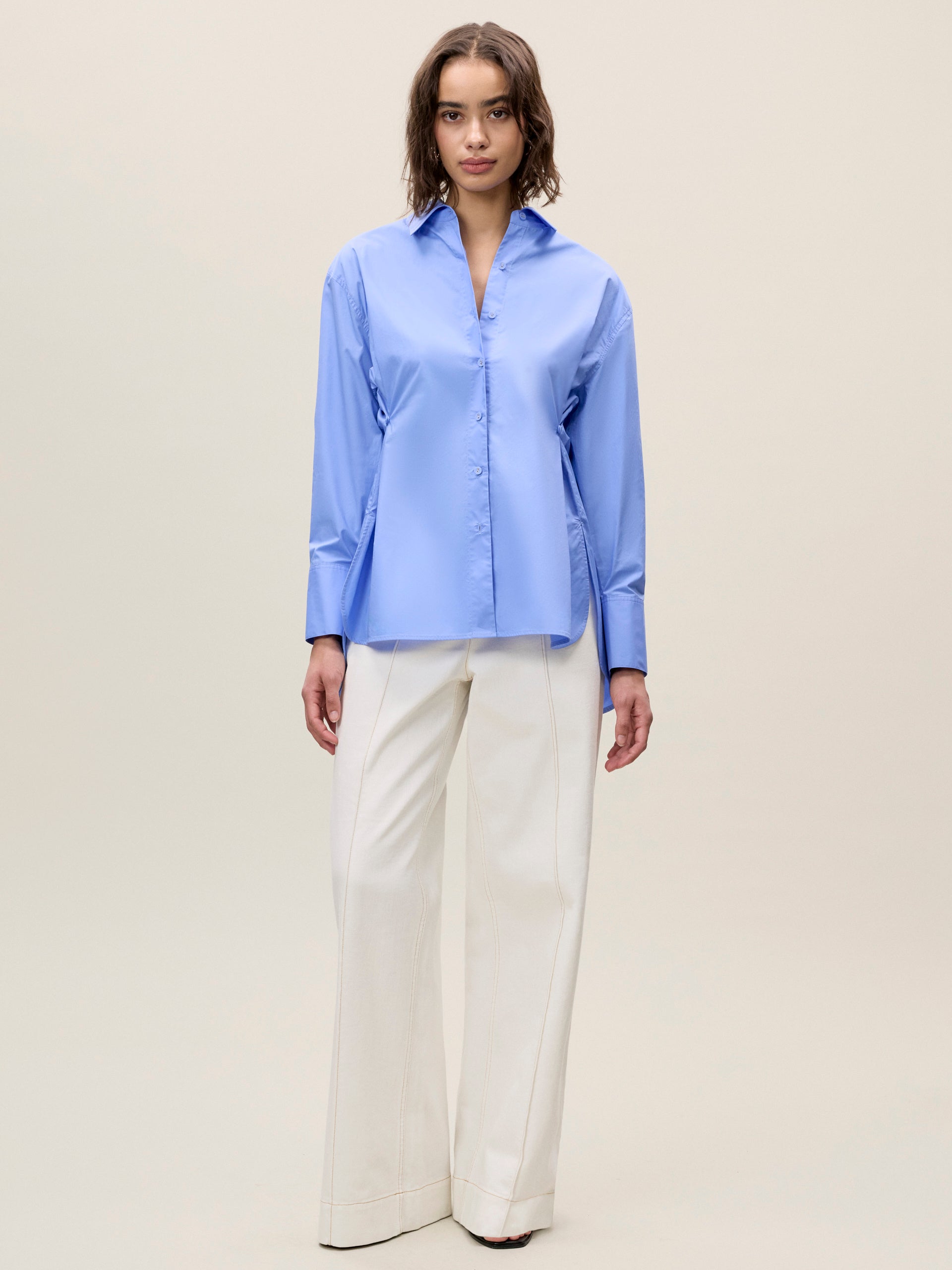 Yara Poplin Shirt in Bluebell by Rebecca Taylor
