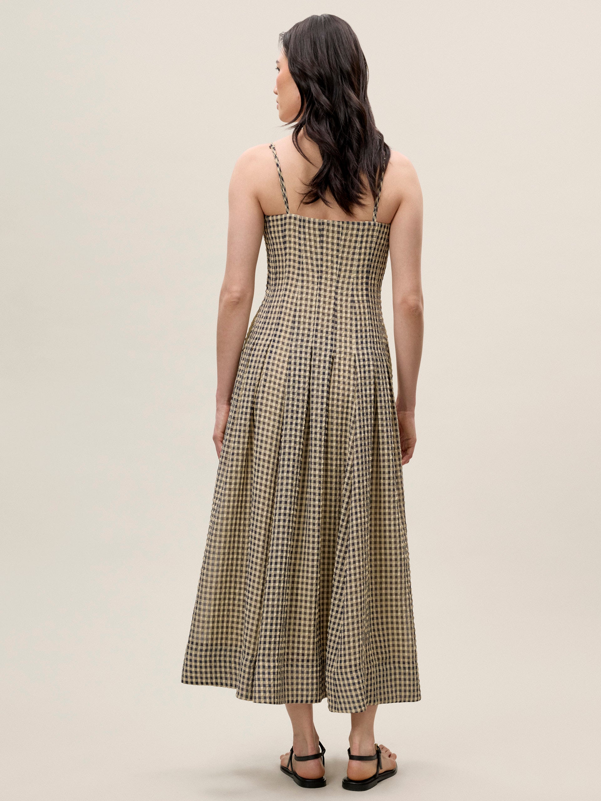 Aster Gingham Dress in Blue Combo by Rebecca Taylor
