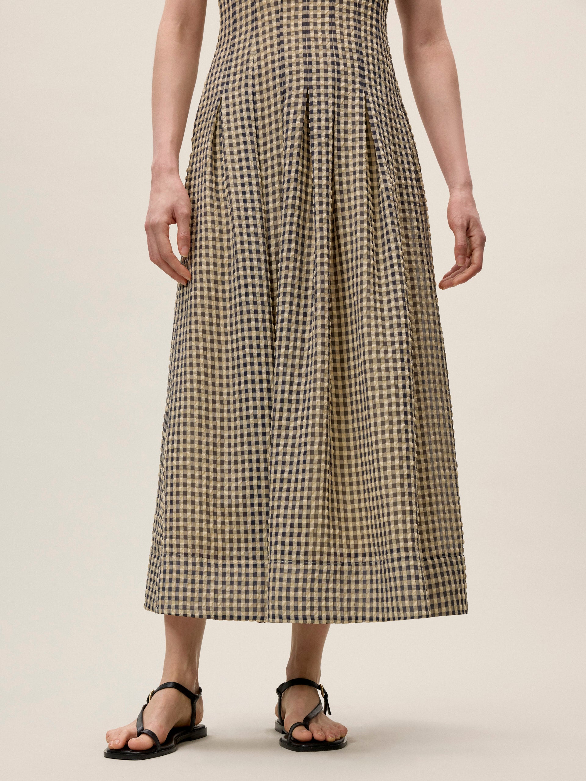 Aster Gingham Dress in Blue Combo by Rebecca Taylor