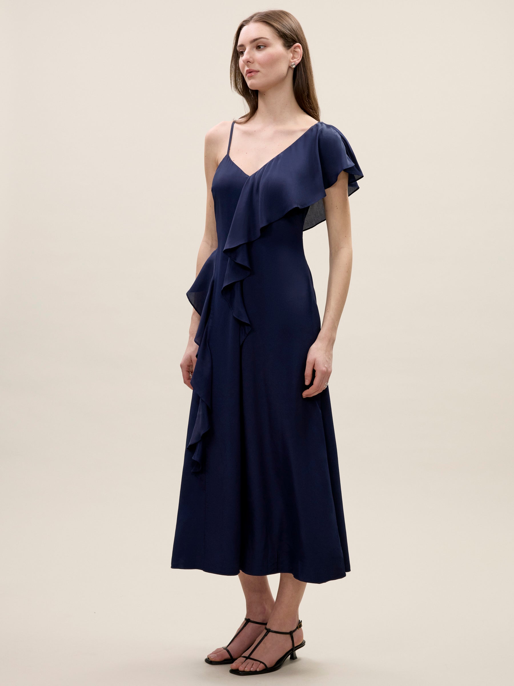 Irie Silky Dress in Navy by Rebecca Taylor
