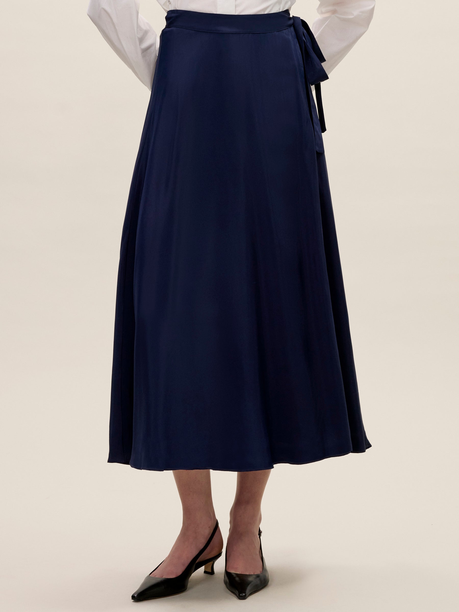Irie Silky Skirt in Navy by Rebecca Taylor